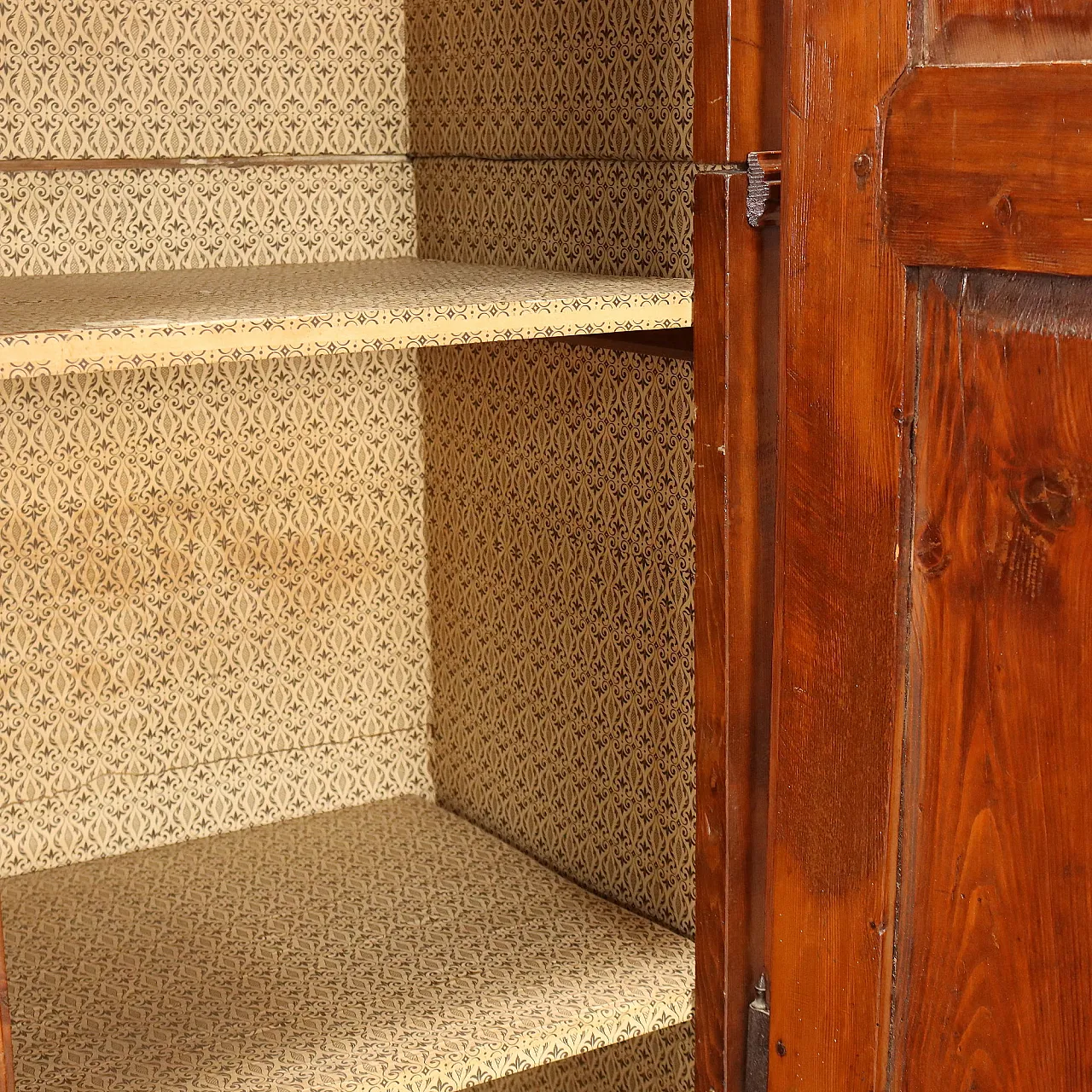 Two-piece larch wardrobe, 19th century 8