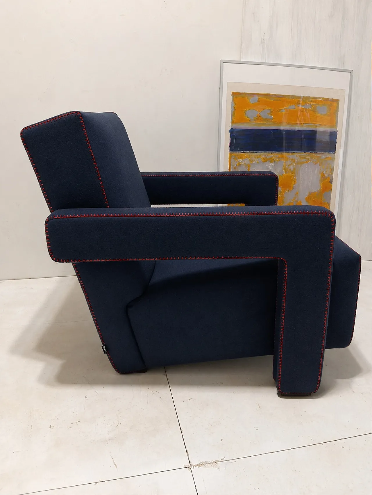 8 wool armchairs by Gerrit Rietveld for Cassina, 2000s 12