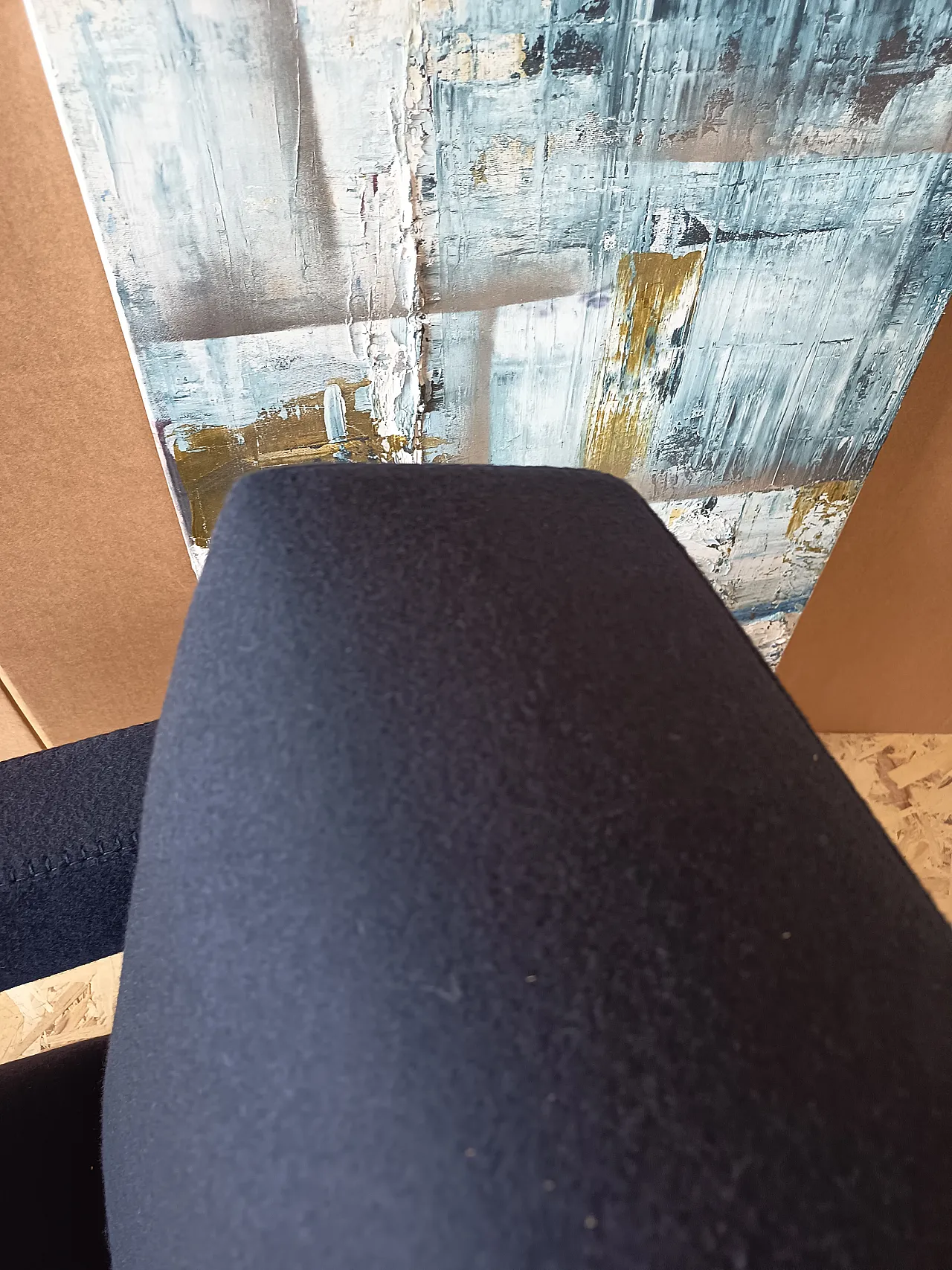 Blue wool armchair by Gerrit Rietveld for Cassina, 2000s 8