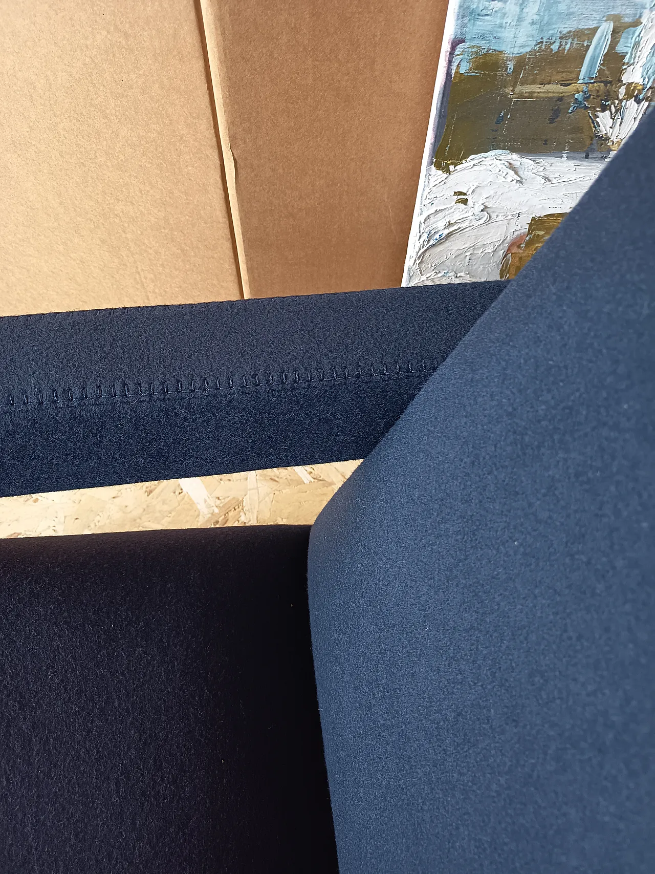 Blue wool armchair by Gerrit Rietveld for Cassina, 2000s 10