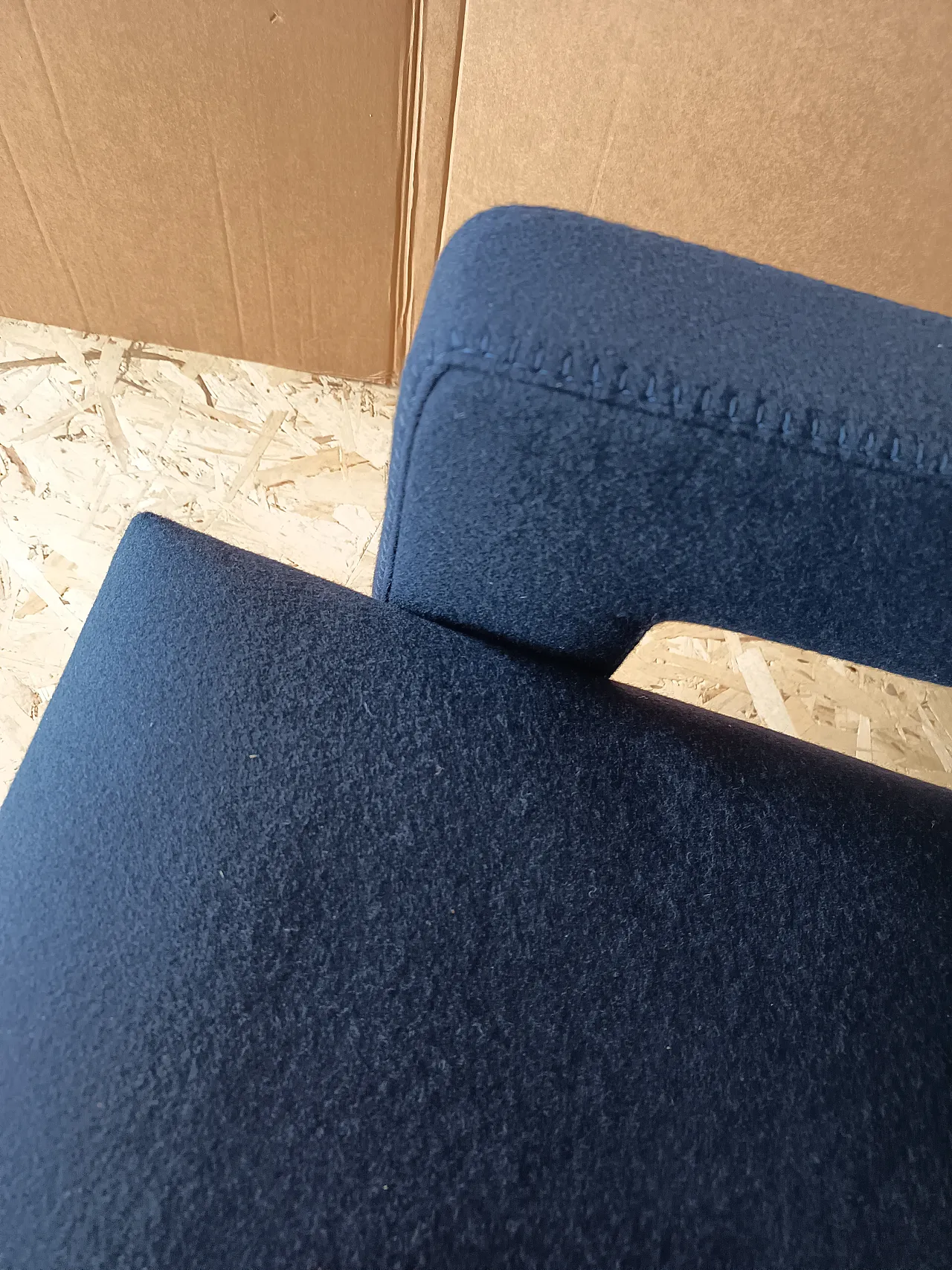 Blue wool armchair by Gerrit Rietveld for Cassina, 2000s 11