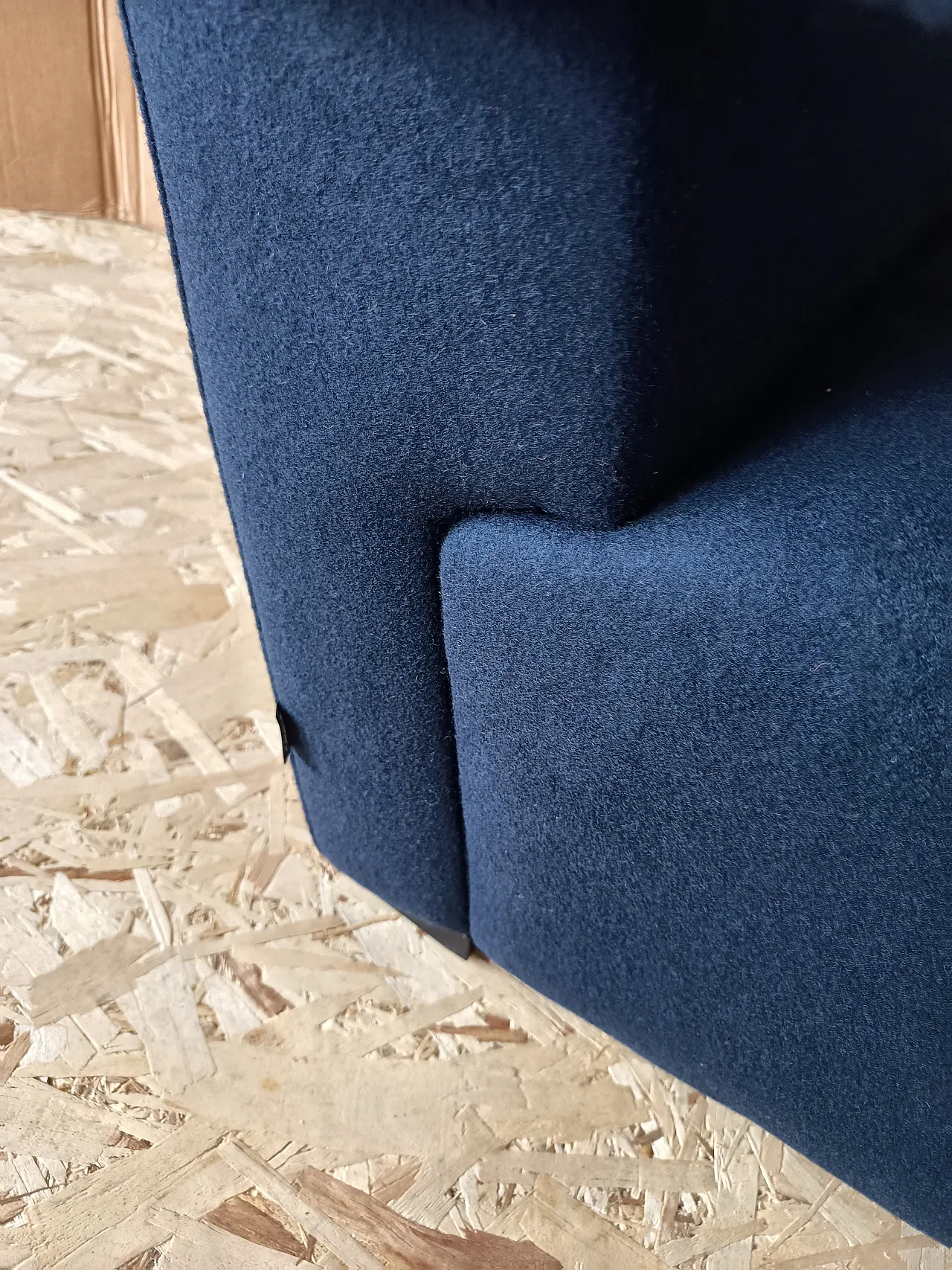 Blue wool armchair by Gerrit Rietveld for Cassina, 2000s 39