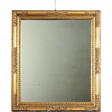 Carved and gilded wooden mirror, 19th century