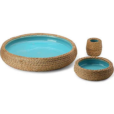 Urbano Zaccagnini Rope ceramics set, 20th century