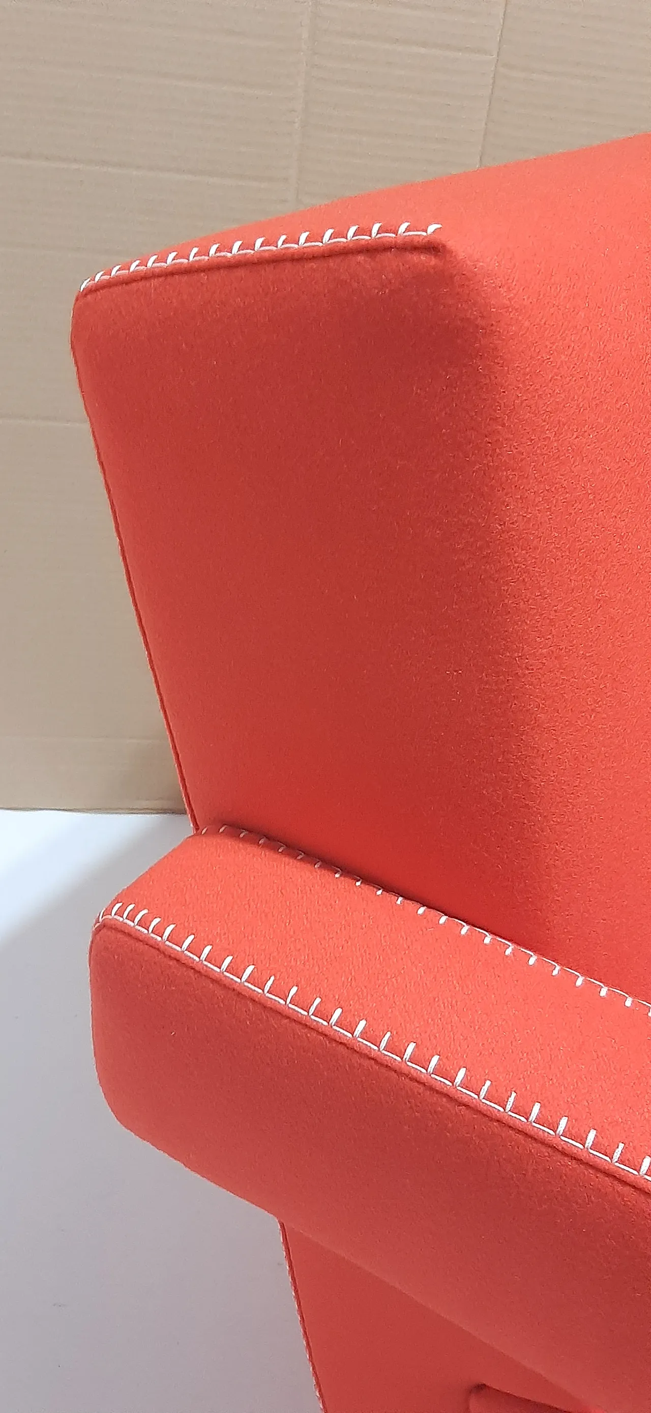 Orange wool armchair by Gerrit Rietveld for Cassina, 2000s 30