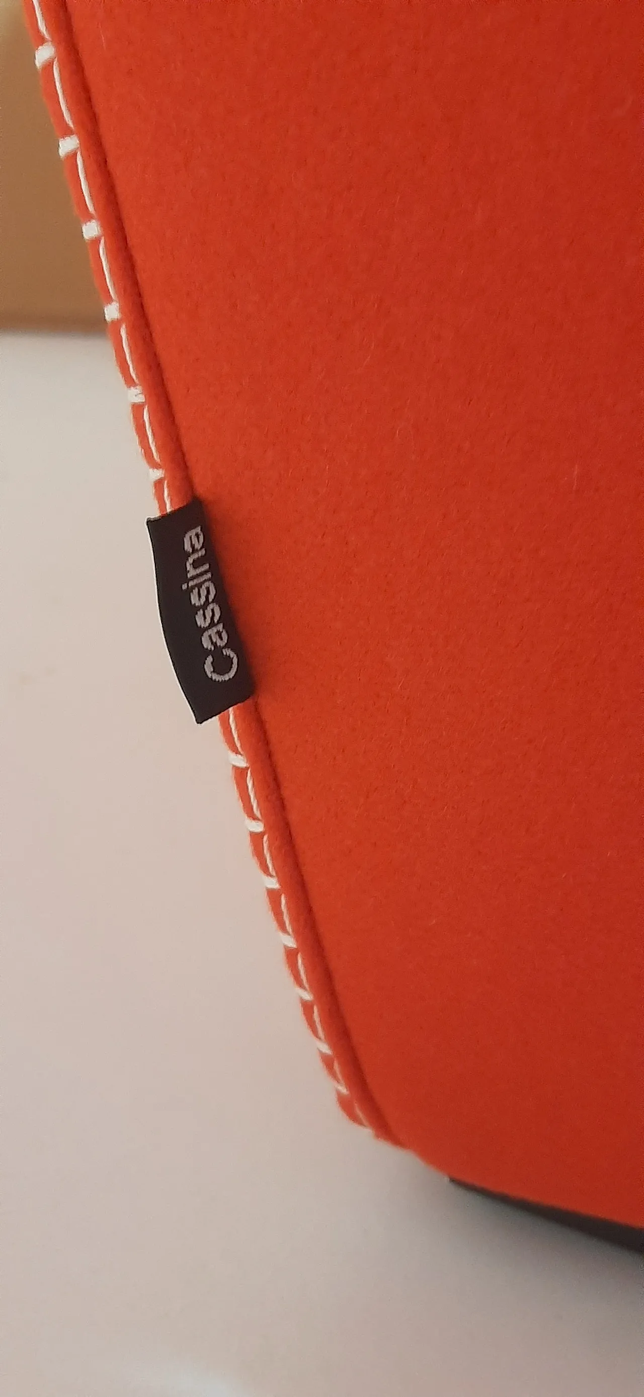 Orange wool armchair by Gerrit Rietveld for Cassina, 2000s 32