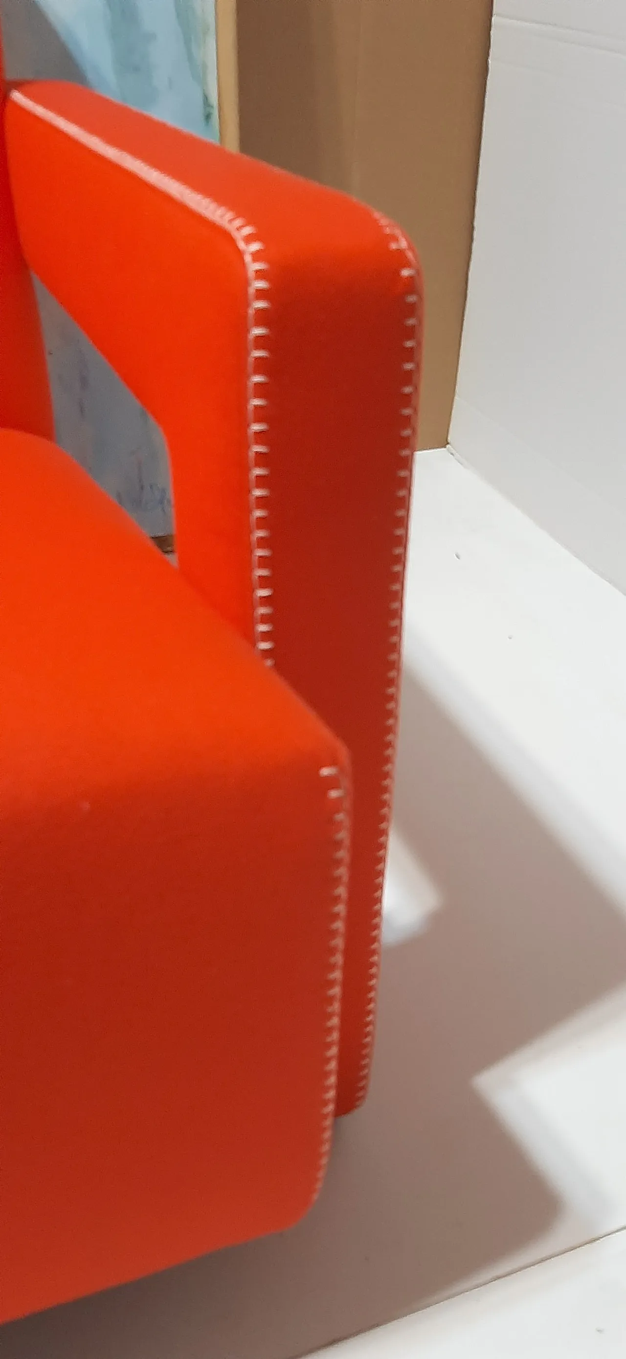 Orange wool armchair by Gerrit Rietveld for Cassina, 2000s 35