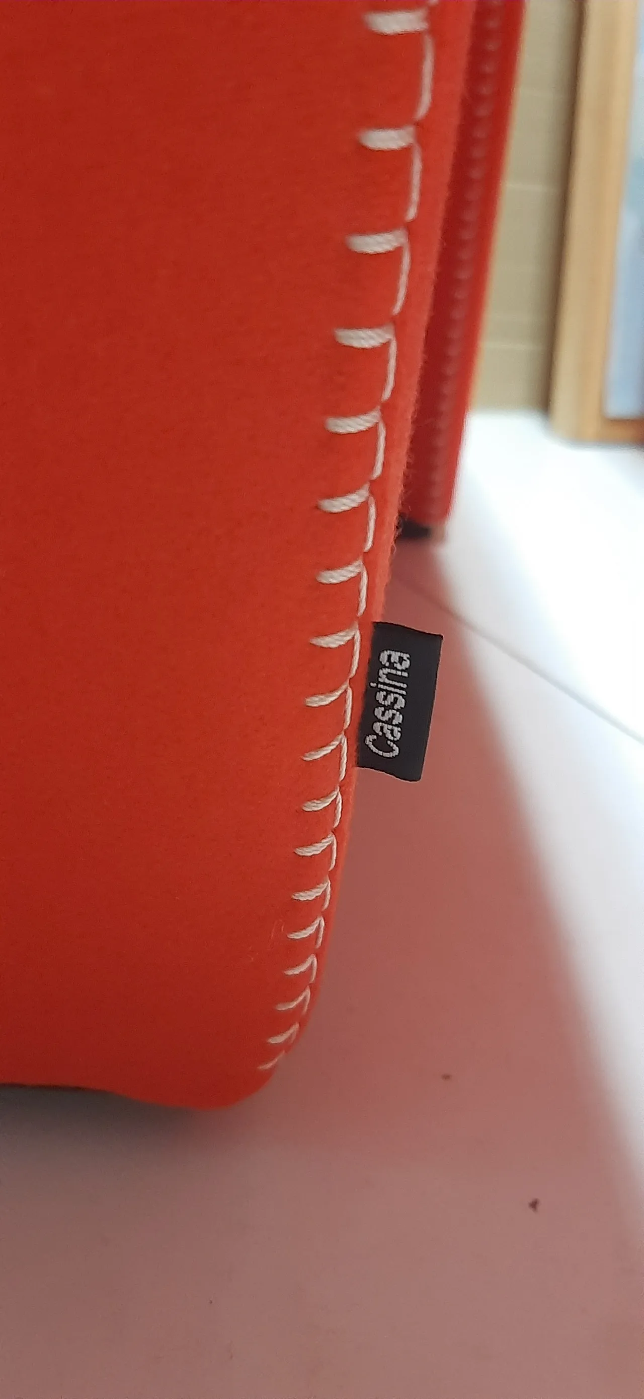 Orange wool armchair by Gerrit Rietveld for Cassina, 2000s 40