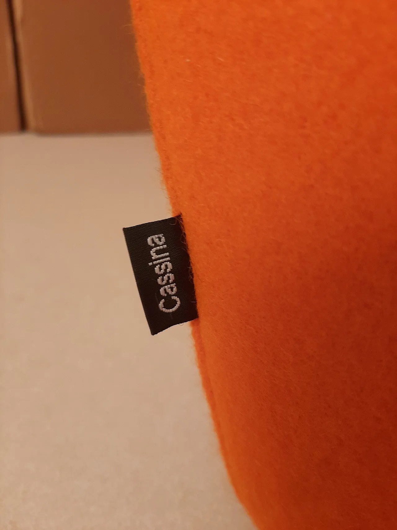 Armchair in orange wool by Gerrit Rietveld for Cassina, 2000s 7
