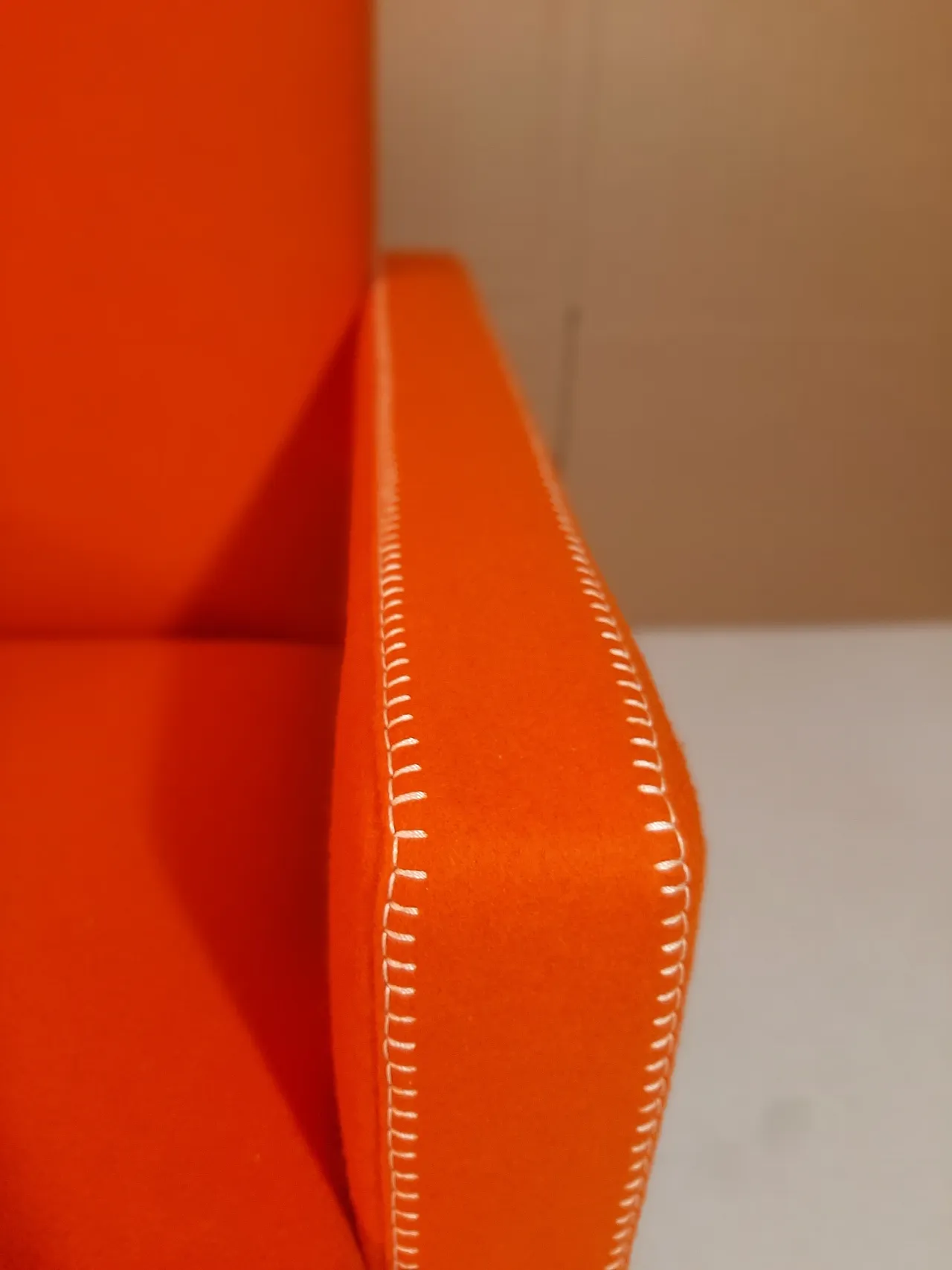 Armchair in orange wool by Gerrit Rietveld for Cassina, 2000s 11
