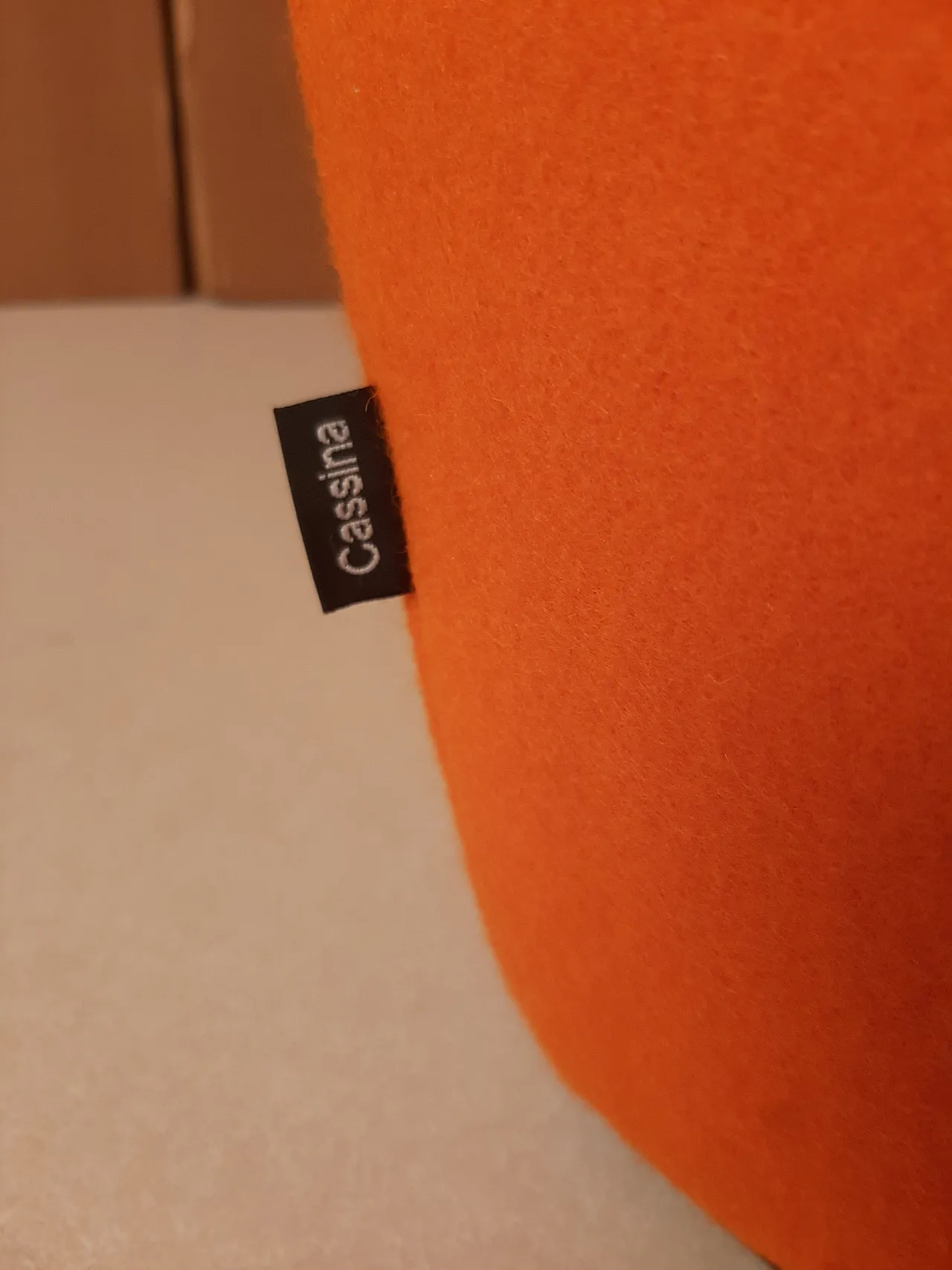 Armchair in orange wool by Gerrit Rietveld for Cassina, 2000s 16