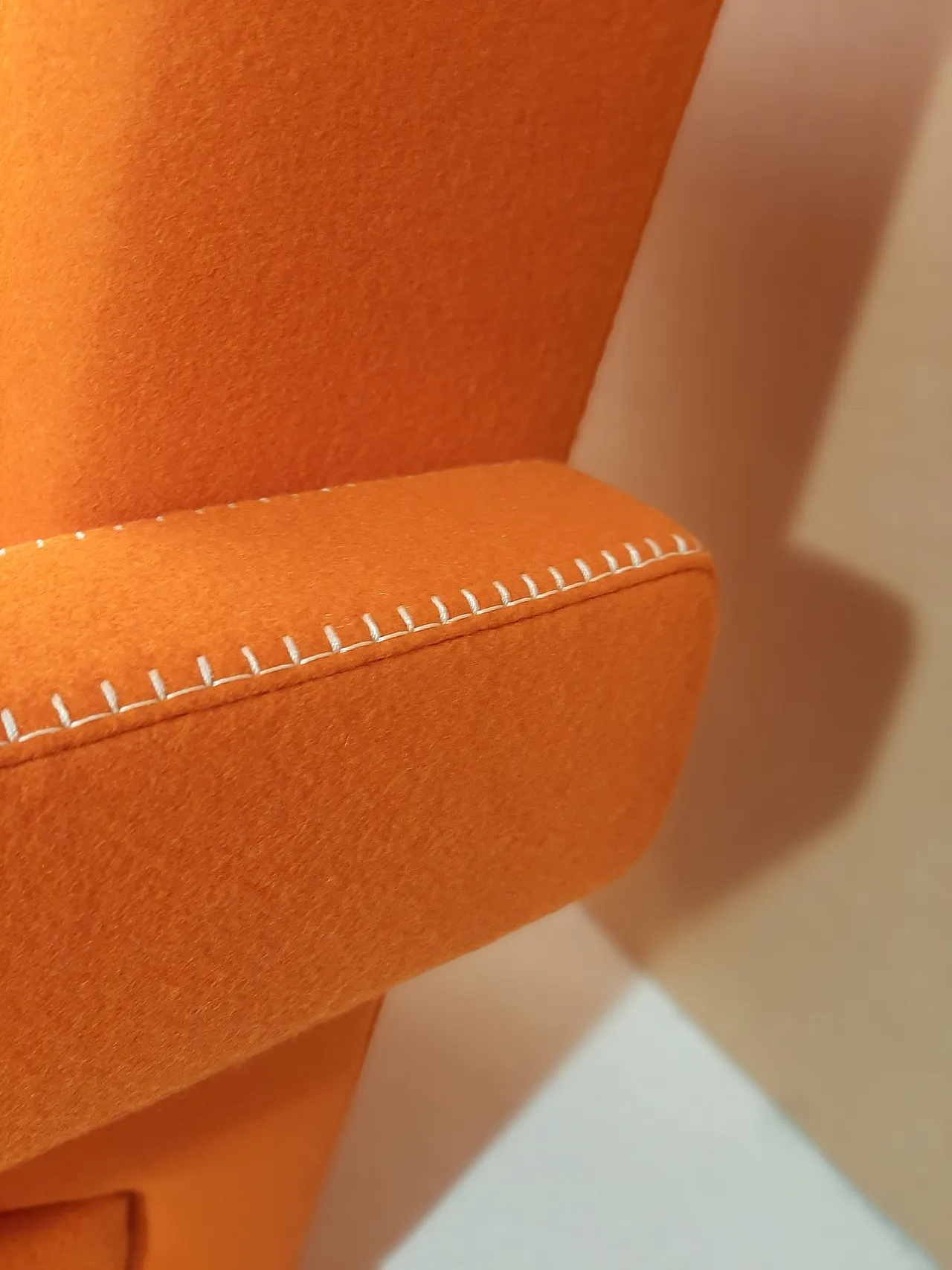 Armchair in orange wool by Gerrit Rietveld for Cassina, 2000s 22