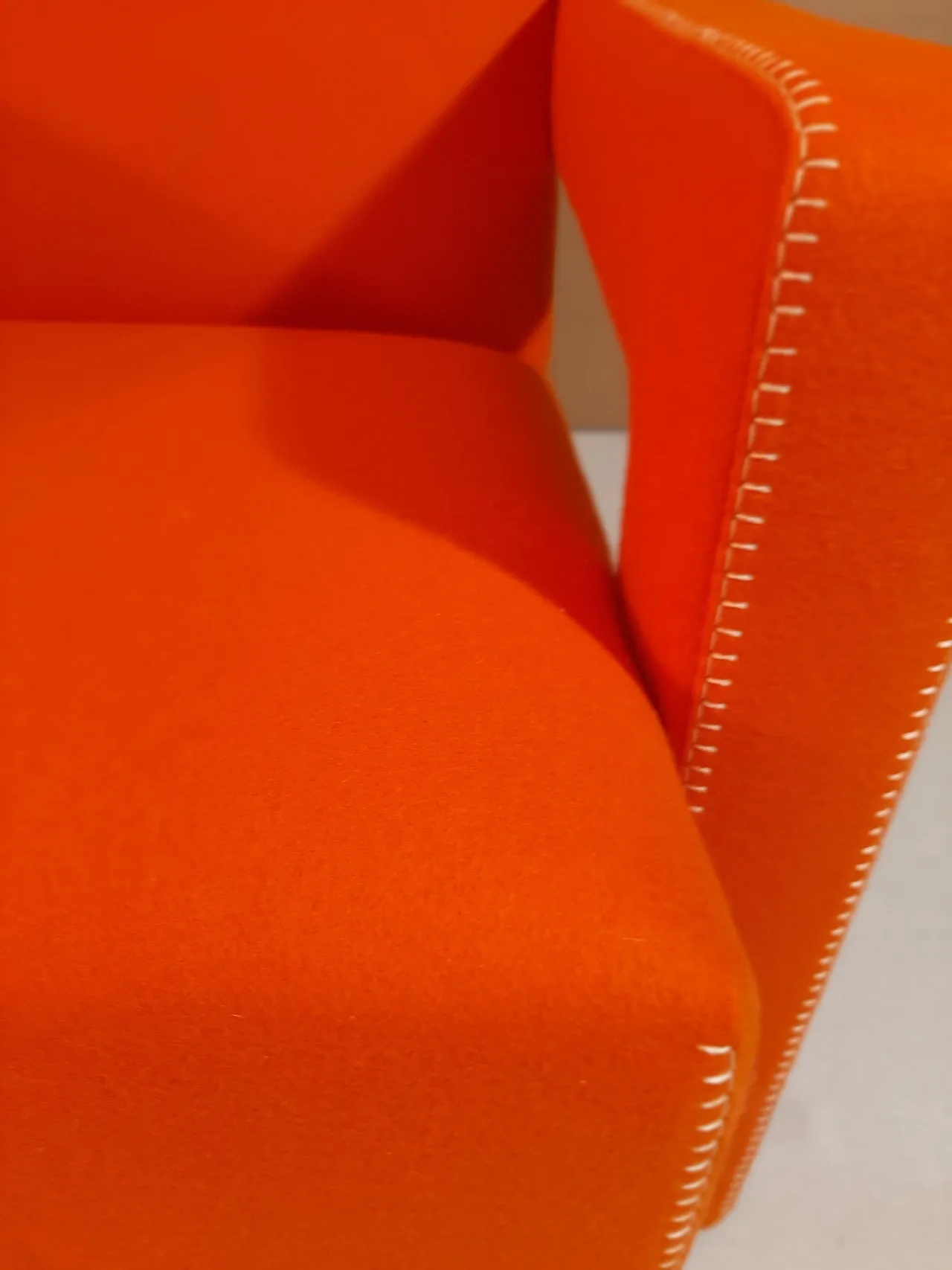 Armchair in orange wool by Gerrit Rietveld for Cassina, 2000s 28