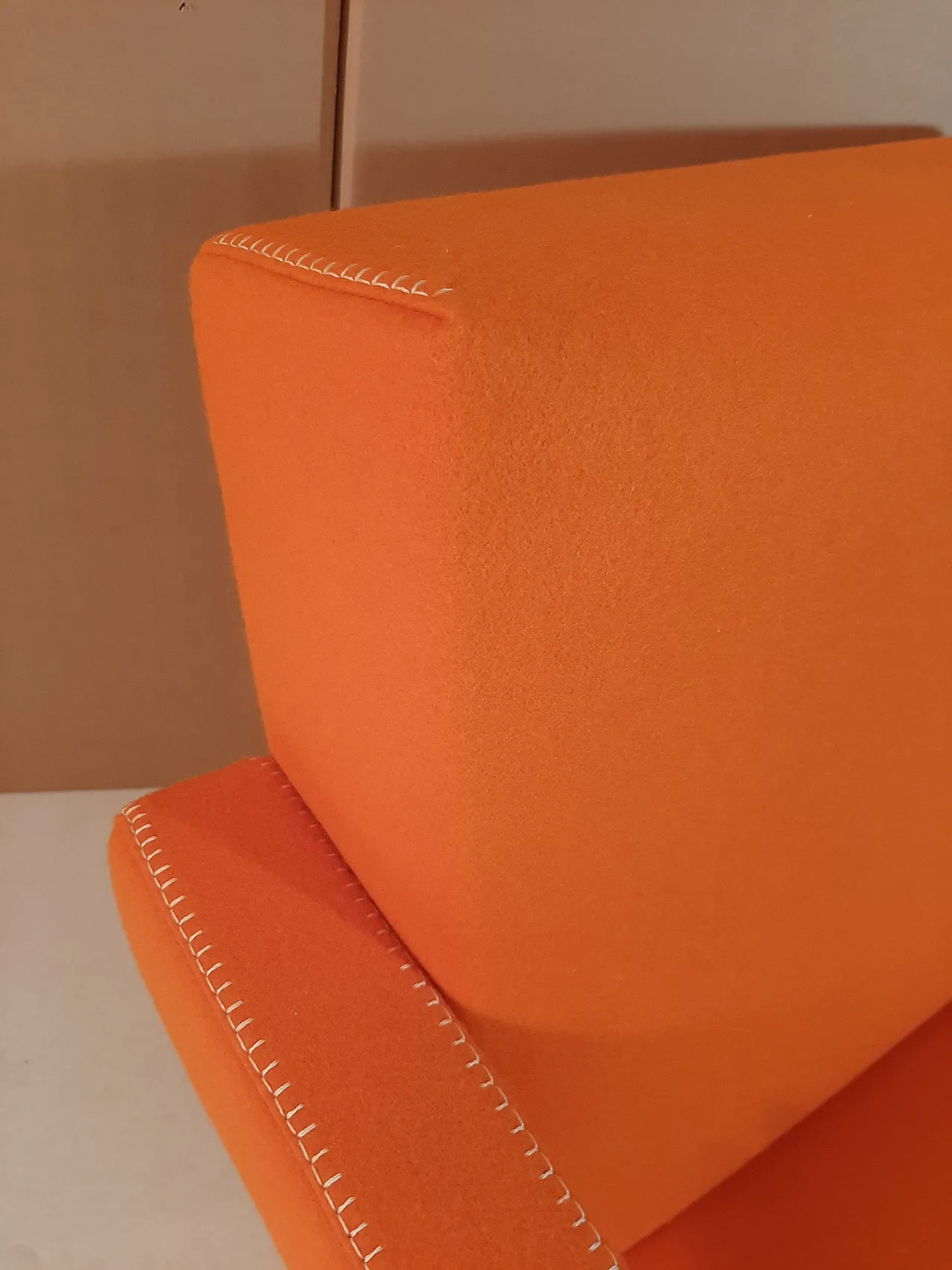 Armchair in orange wool by Gerrit Rietveld for Cassina, 2000s 35
