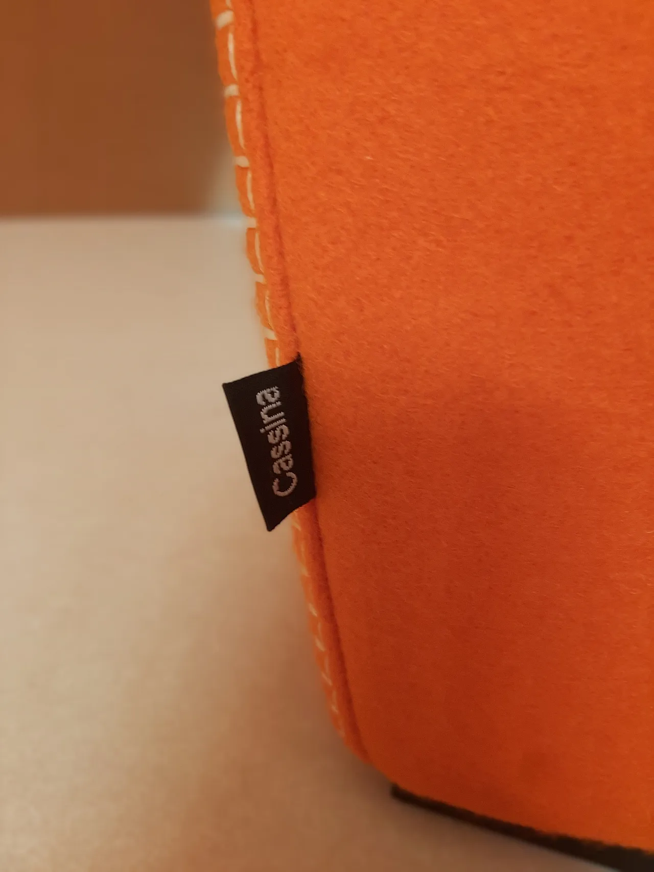 Armchair in orange wool by Gerrit Rietveld for Cassina, 2000s 36