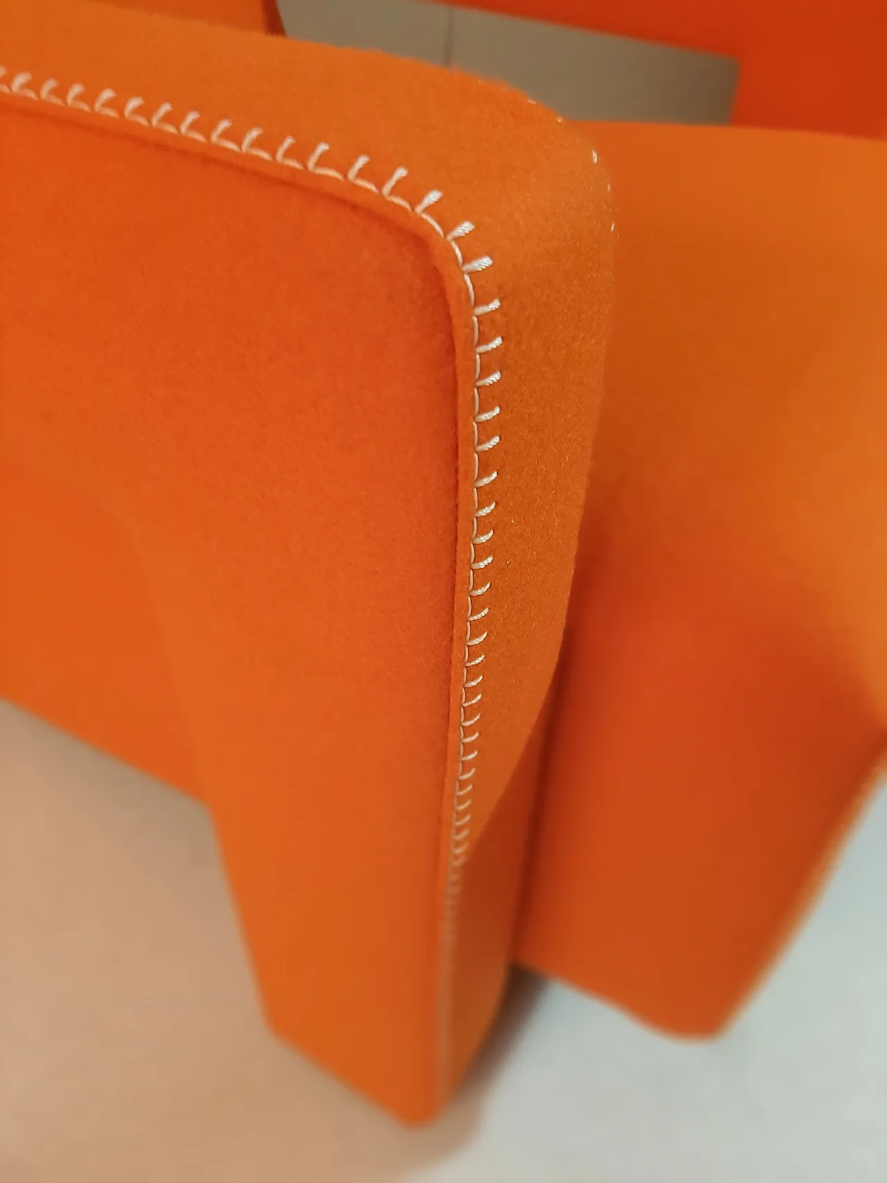 Armchair in orange wool by Gerrit Rietveld for Cassina, 2000s 37