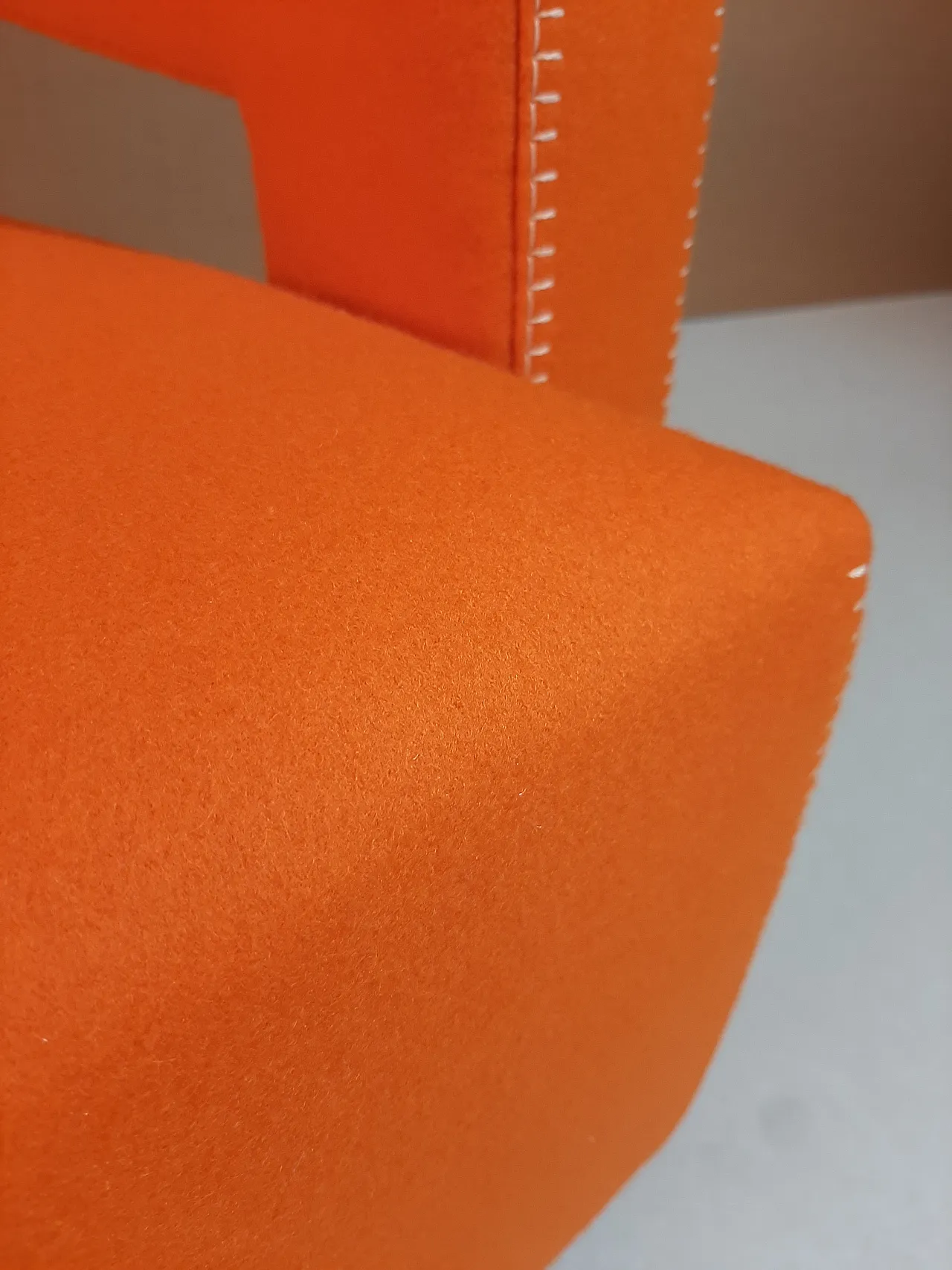 Armchair in orange wool by Gerrit Rietveld for Cassina, 2000s 40