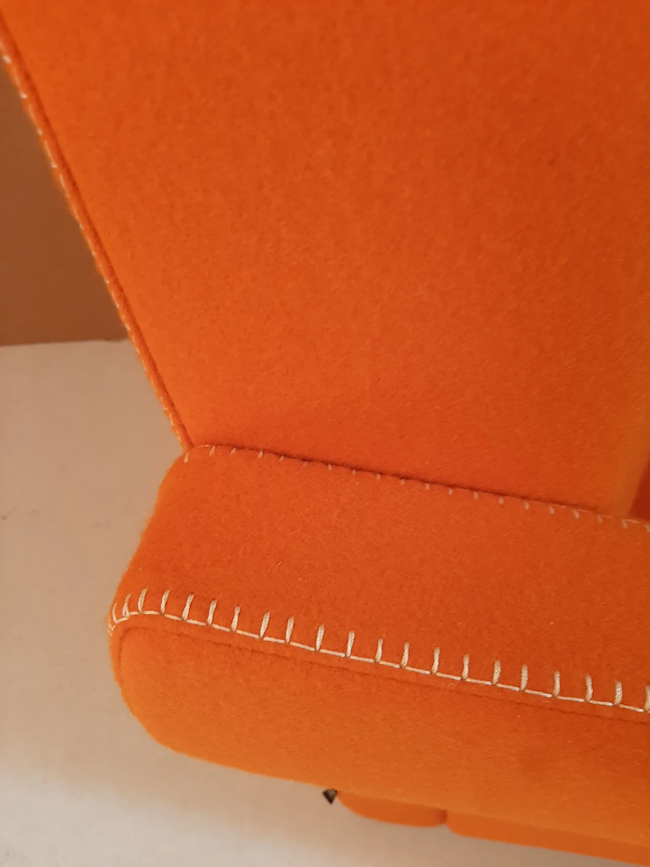 Armchair in orange wool by Gerrit Rietveld for Cassina, 2000s 48