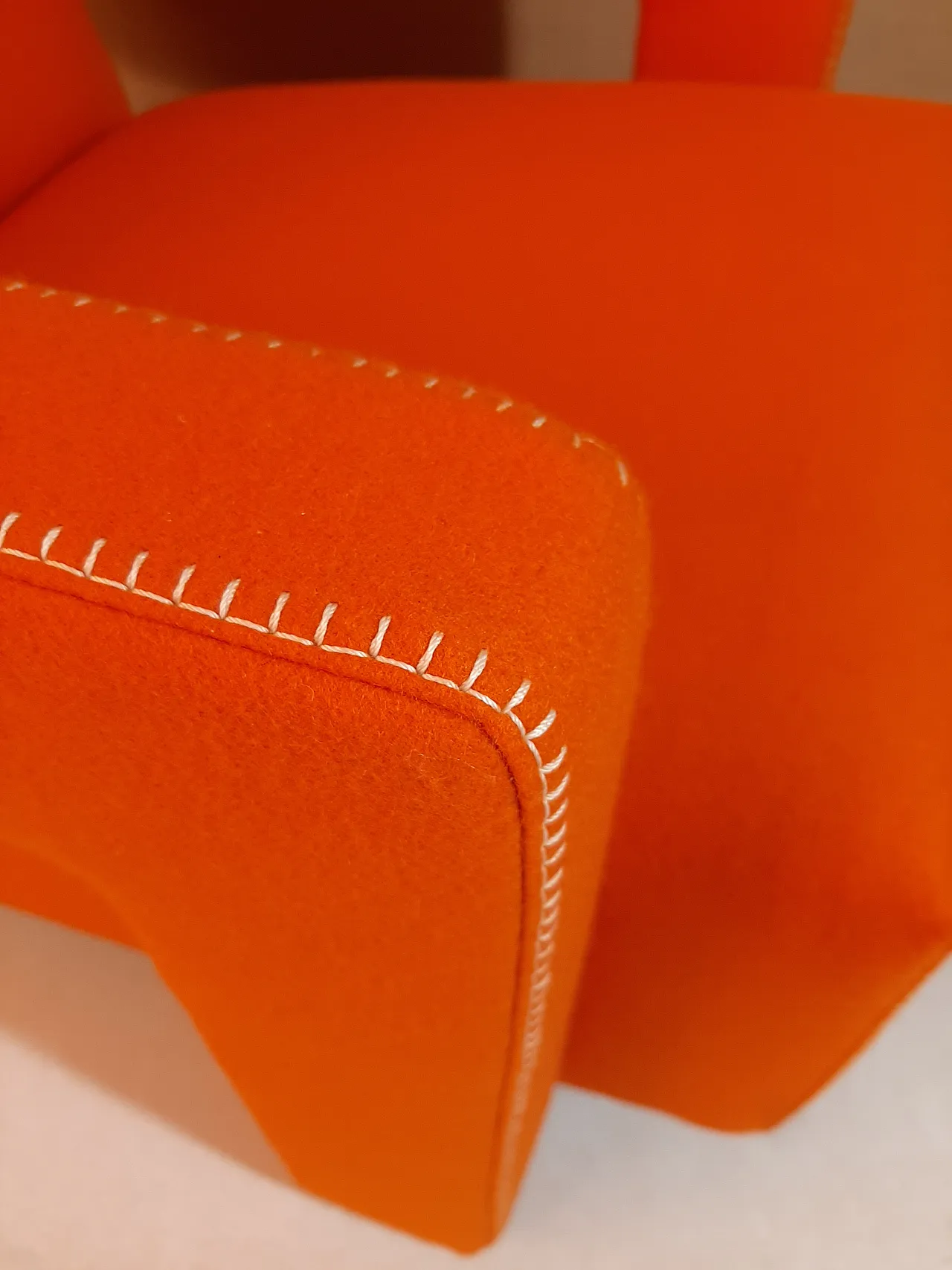 Armchair in orange wool by Gerrit Rietveld for Cassina, 2000s 49