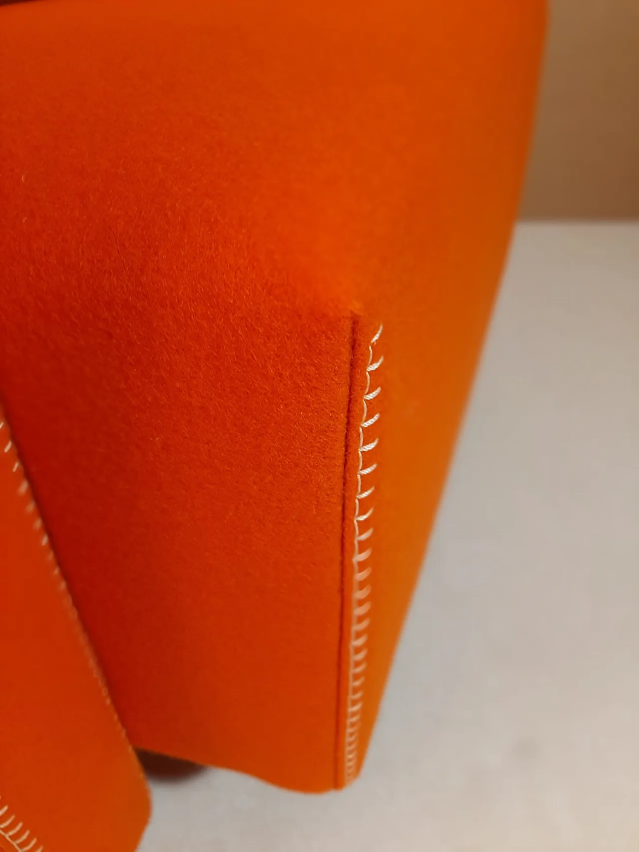 Armchair in orange wool by Gerrit Rietveld for Cassina, 2000s 50