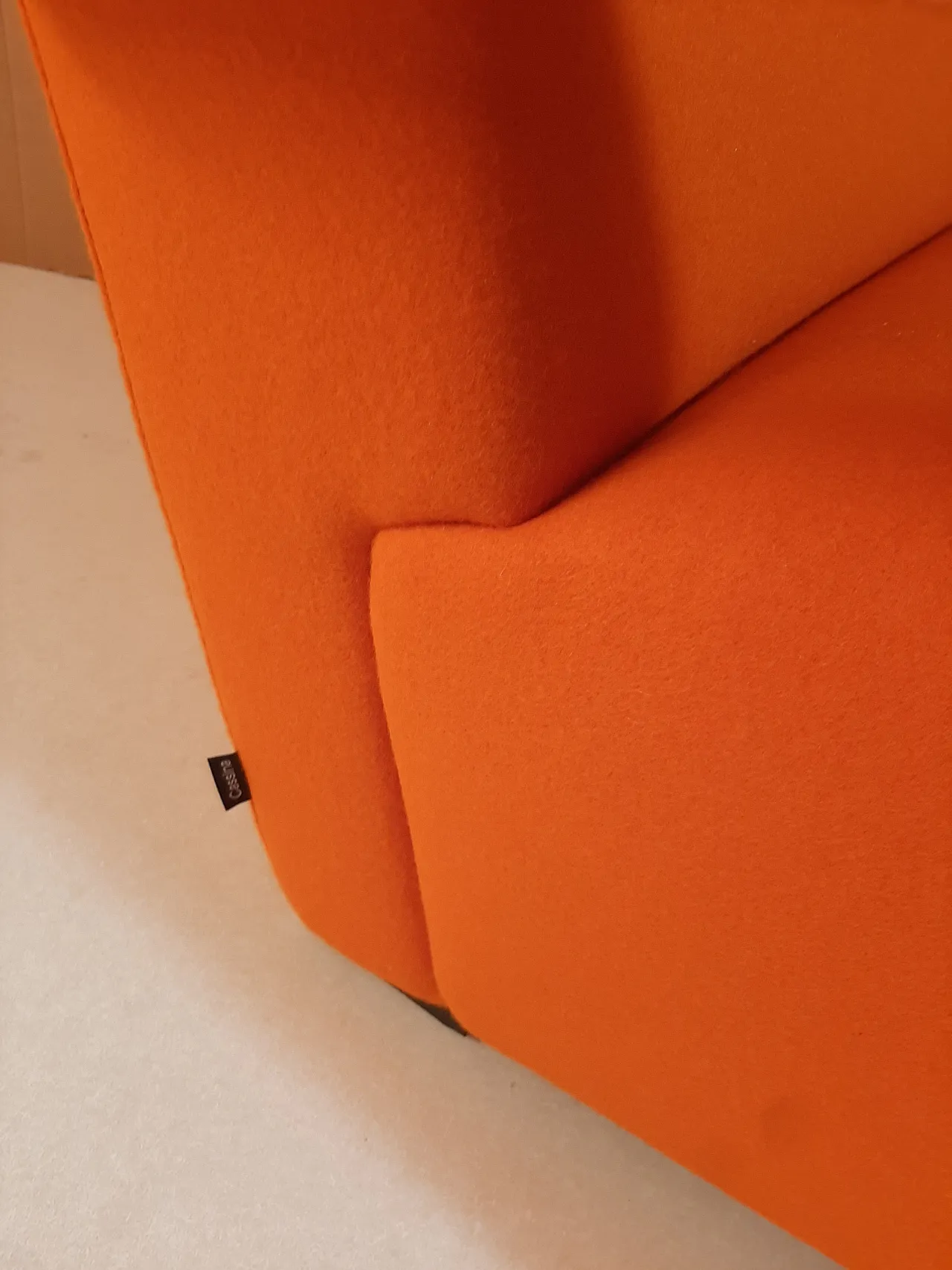 Armchair in orange wool by Gerrit Rietveld for Cassina, 2000s 52