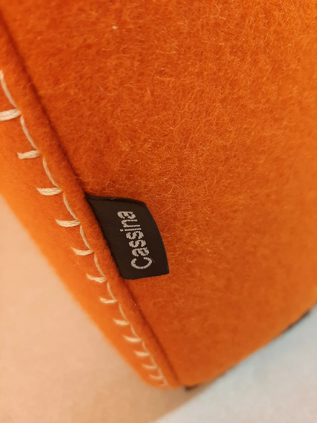 Armchair in orange wool by Gerrit Rietveld for Cassina, 2000s 55