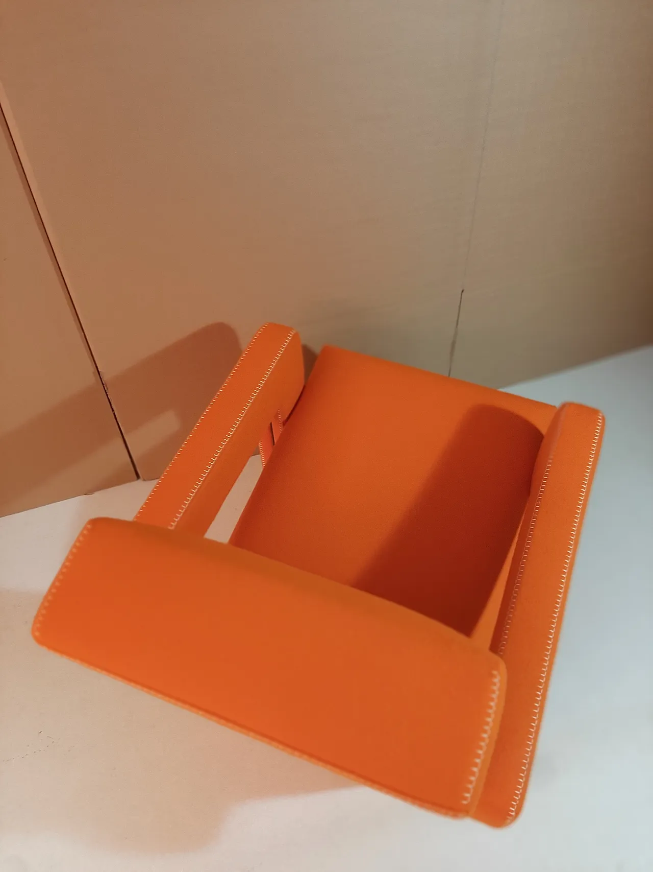 Armchair in orange wool by Gerrit Rietveld for Cassina, 2000s 64