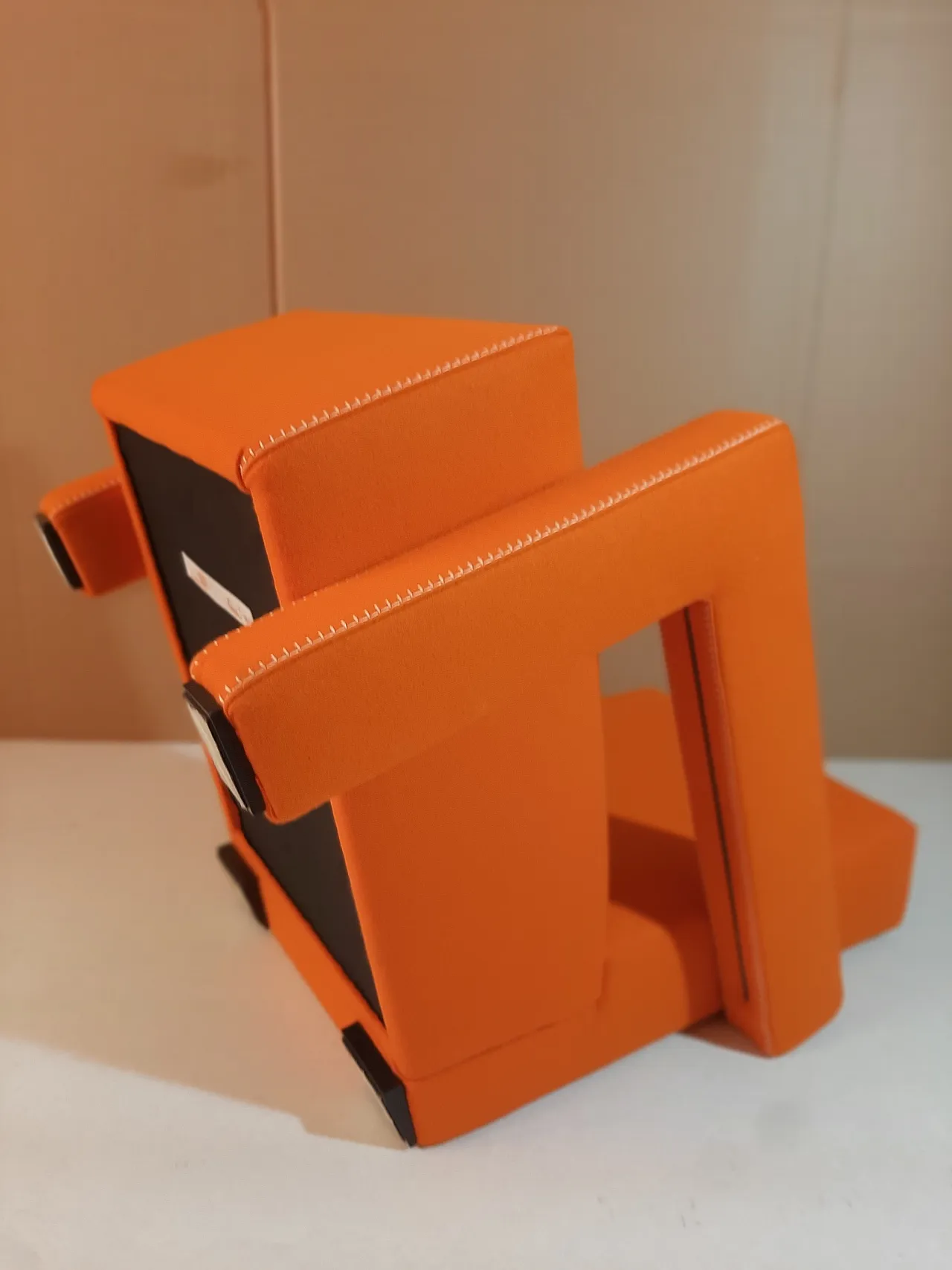 Armchair in orange wool by Gerrit Rietveld for Cassina, 2000s 79