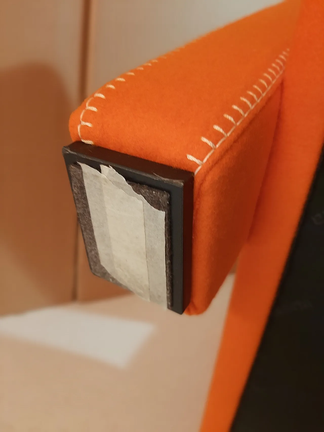 Armchair in orange wool by Gerrit Rietveld for Cassina, 2000s 81