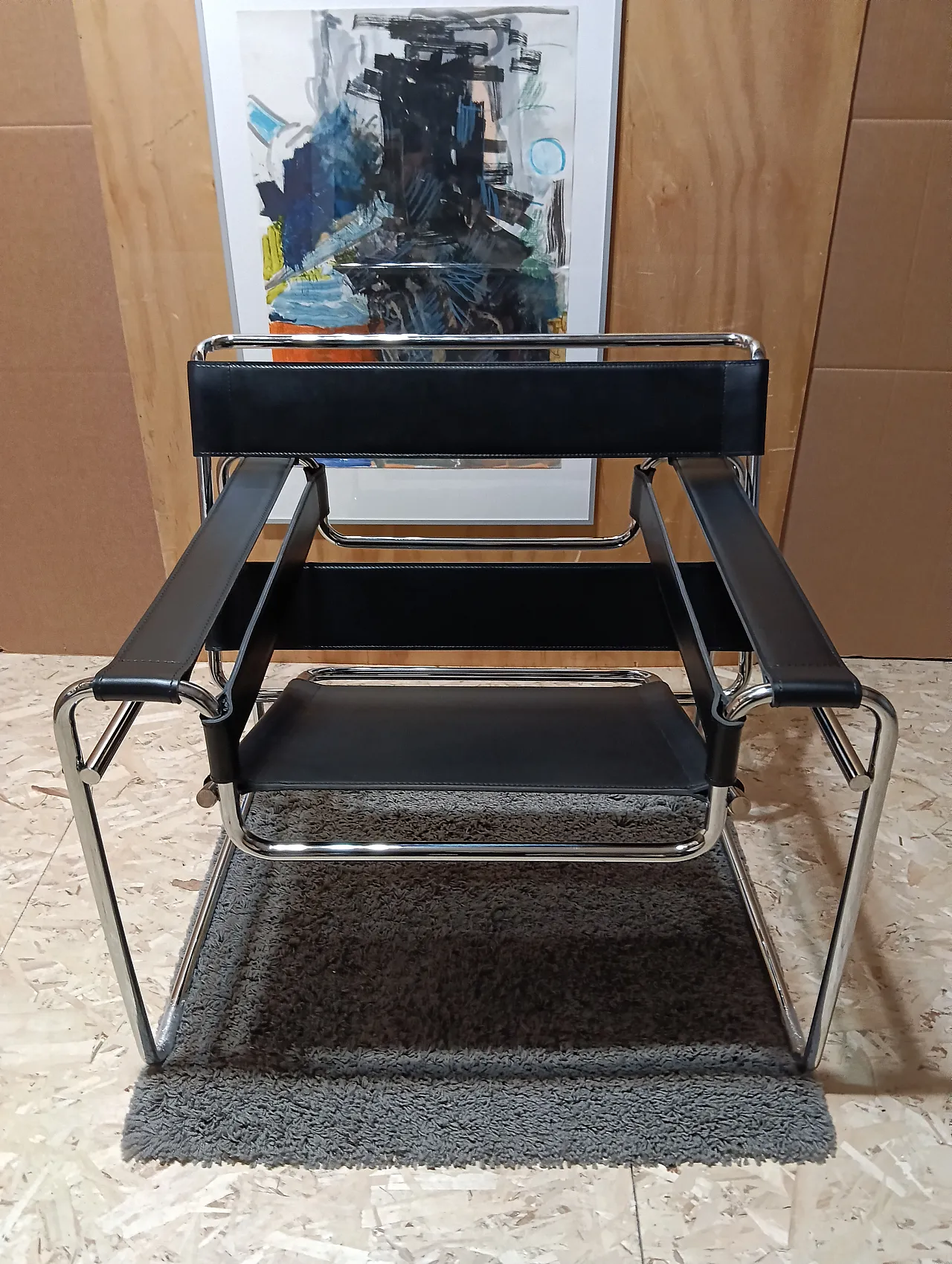 B3 Wassily armchair in black leather by Marcel Breuer for Knoll, 2000s 19
