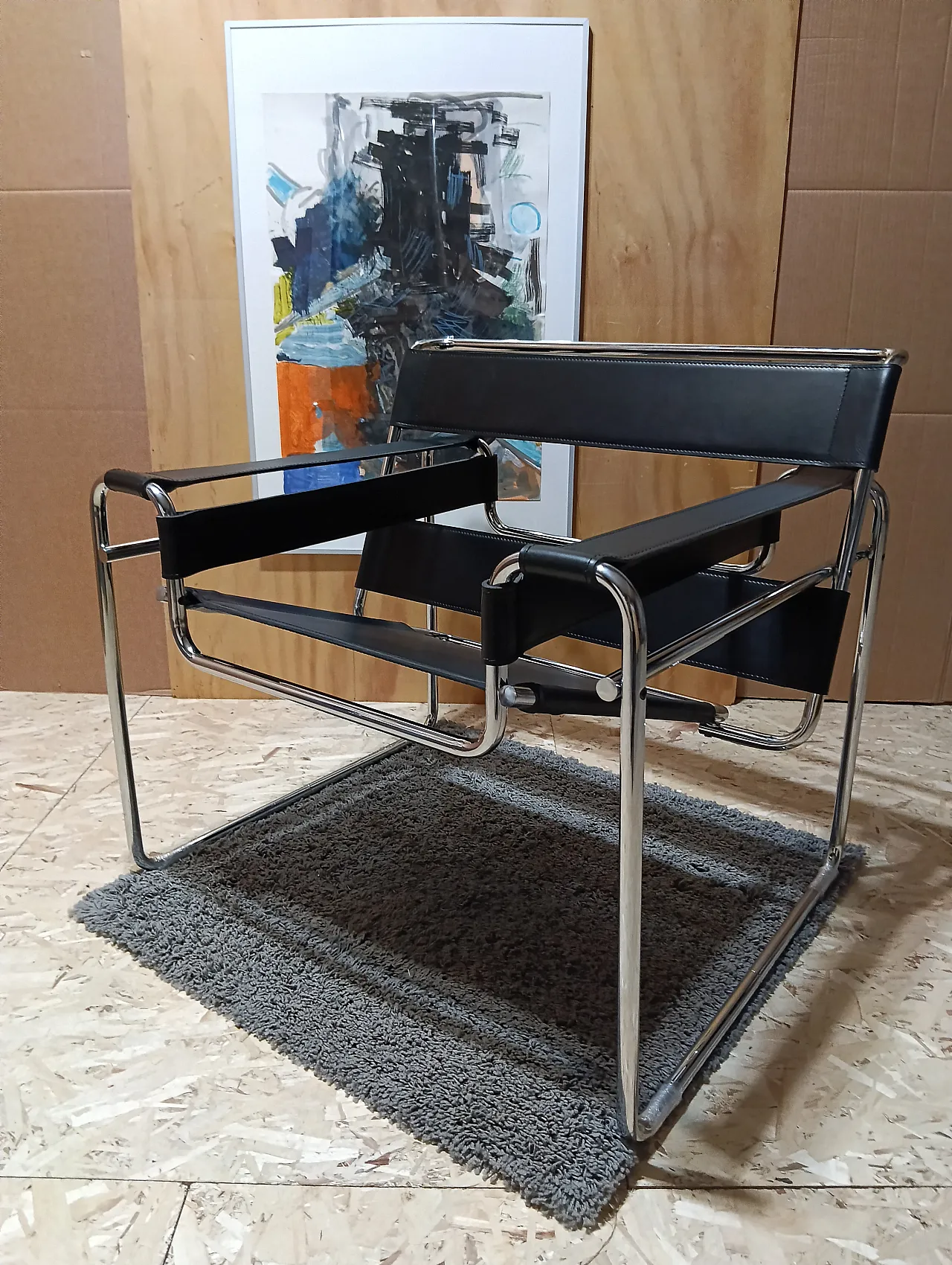 B3 Wassily armchair in black leather by Marcel Breuer for Knoll, 2000s 22