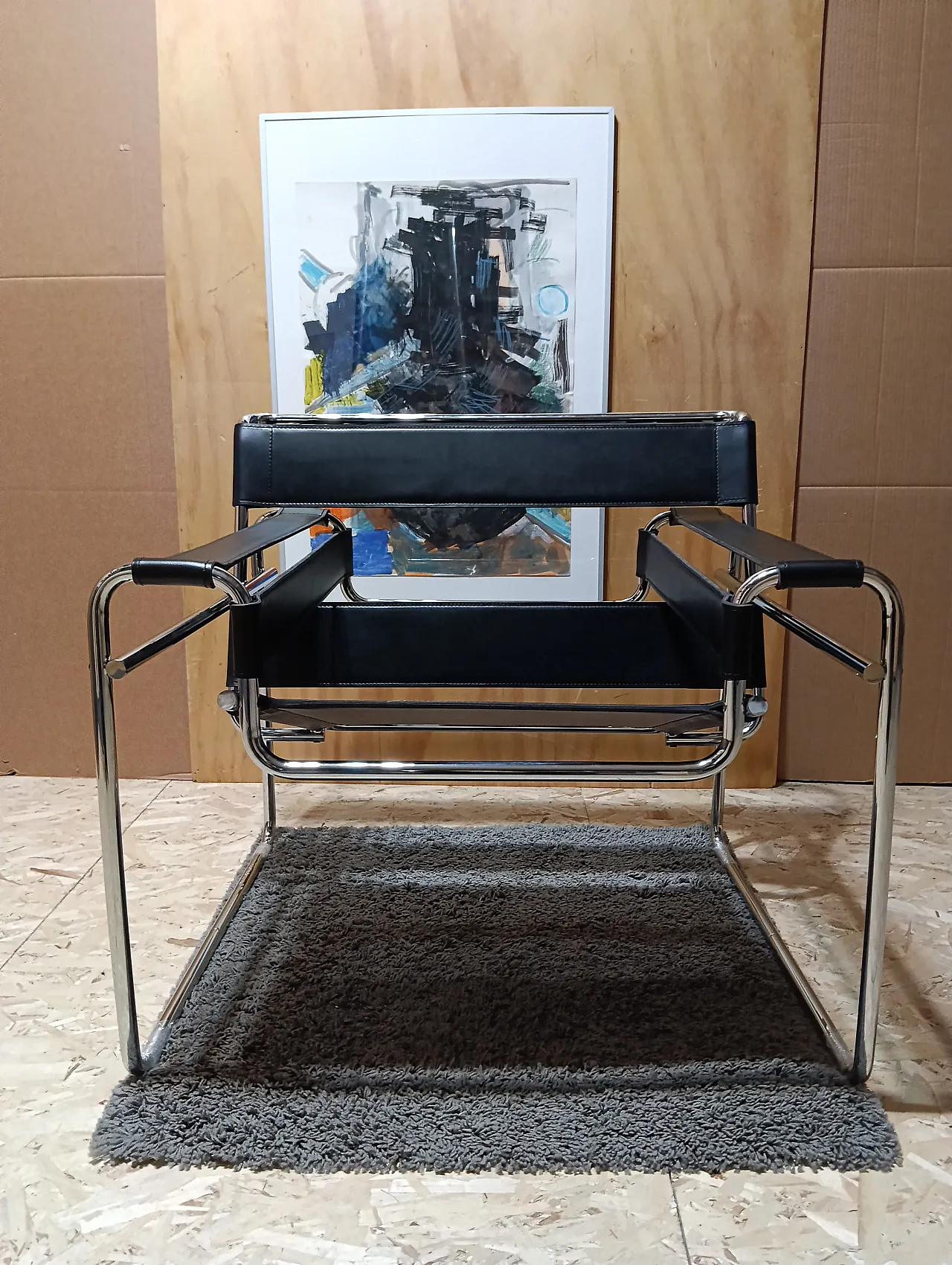 B3 Wassily armchair in black leather by Marcel Breuer for Knoll, 2000s 23