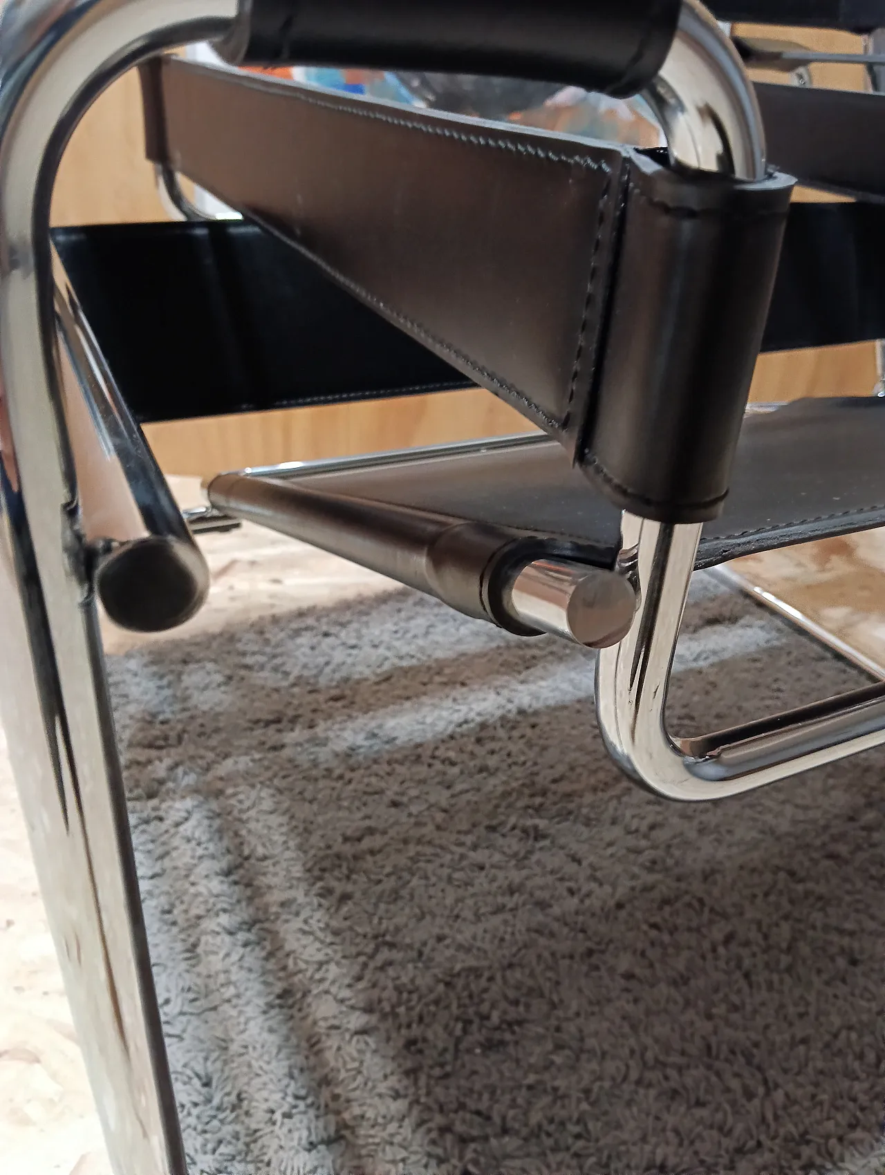 B3 Wassily armchair in black leather by Marcel Breuer for Knoll, 2000s 28