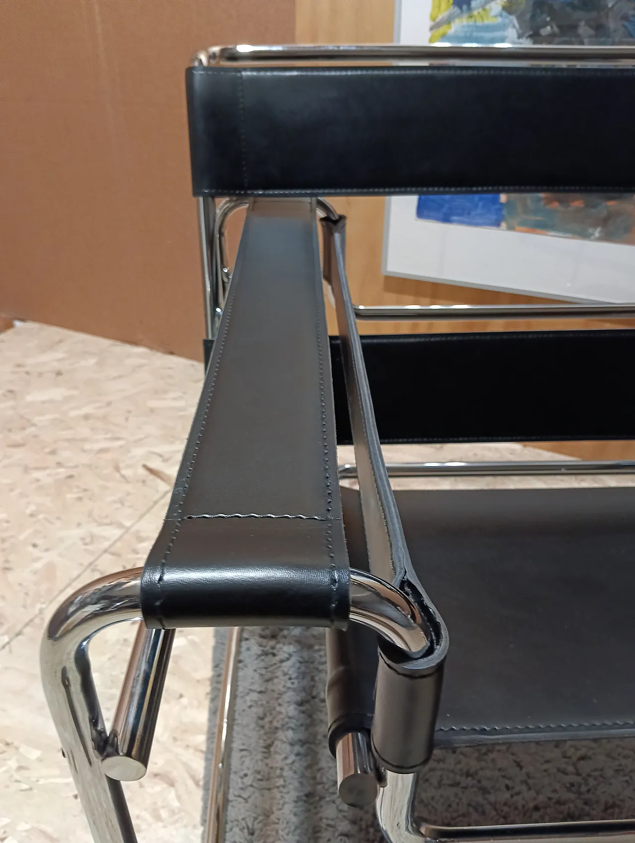 B3 Wassily armchair in black leather by Marcel Breuer for Knoll, 2000s 33
