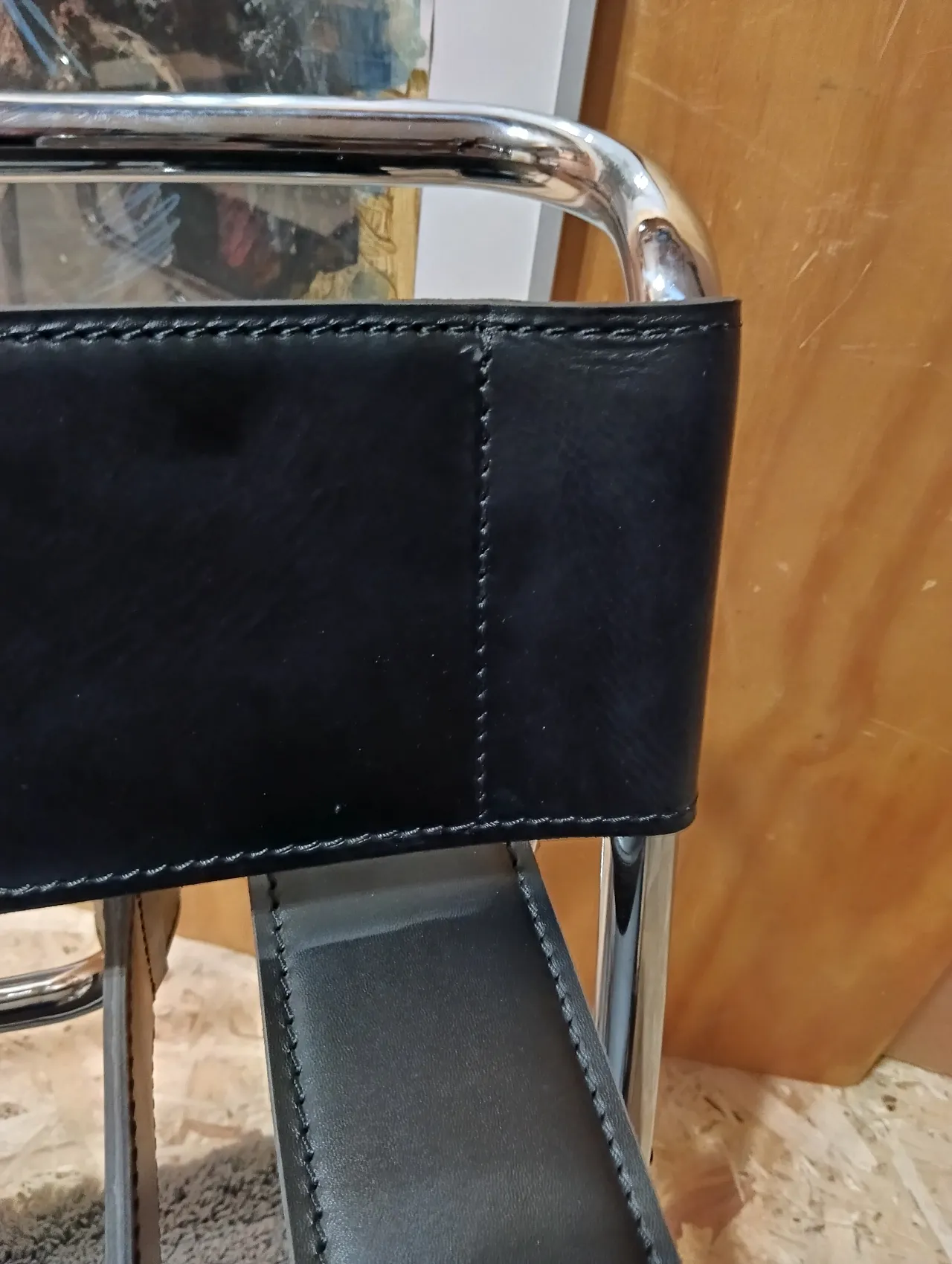 B3 Wassily armchair in black leather by Marcel Breuer for Knoll, 2000s 36