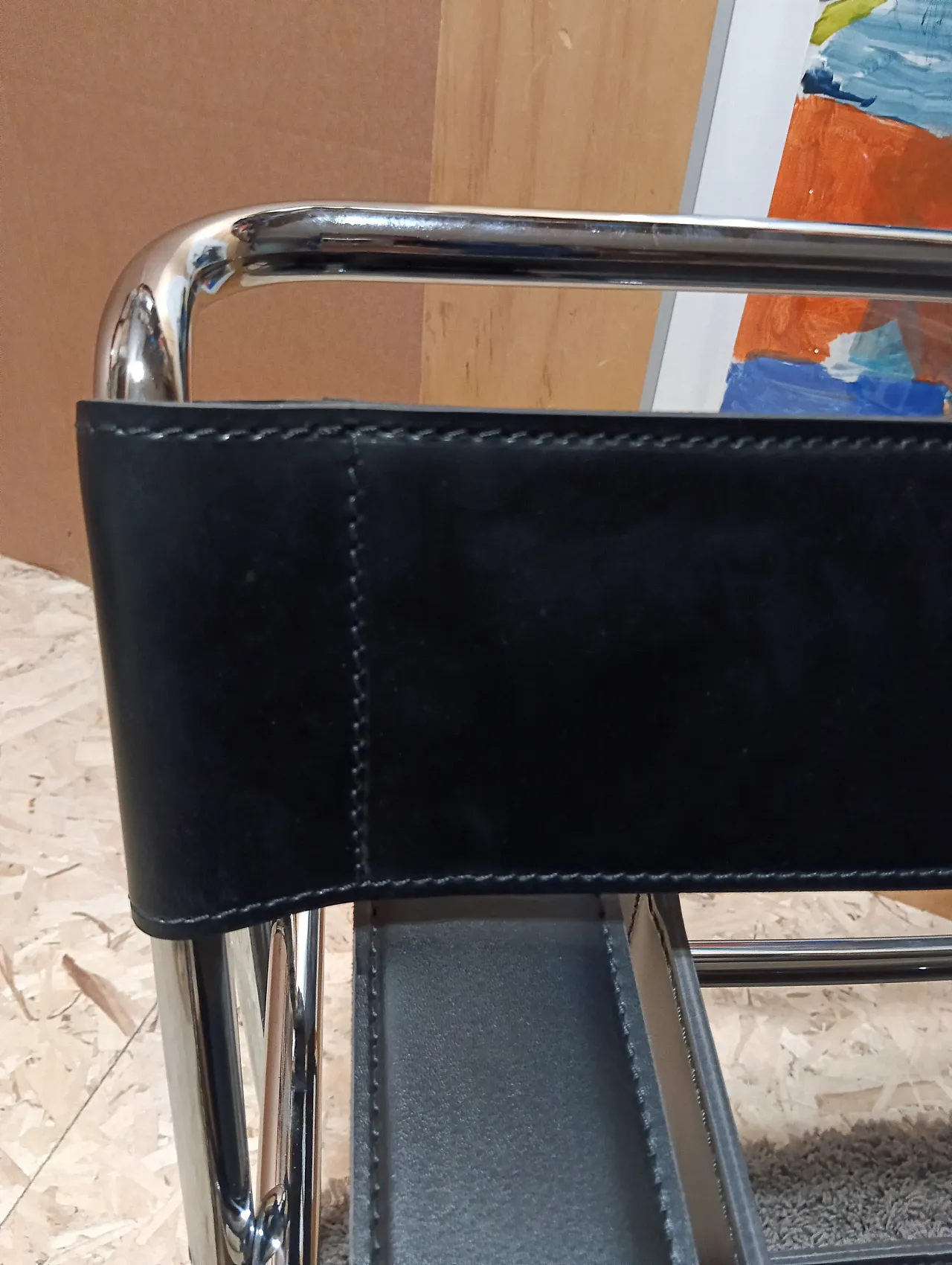 B3 Wassily armchair in black leather by Marcel Breuer for Knoll, 2000s 37