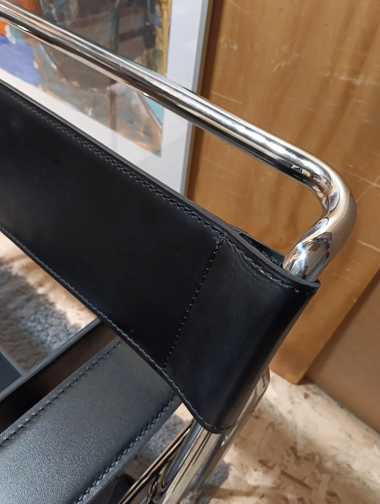 B3 Wassily armchair in black leather by Marcel Breuer for Knoll, 2000s 41