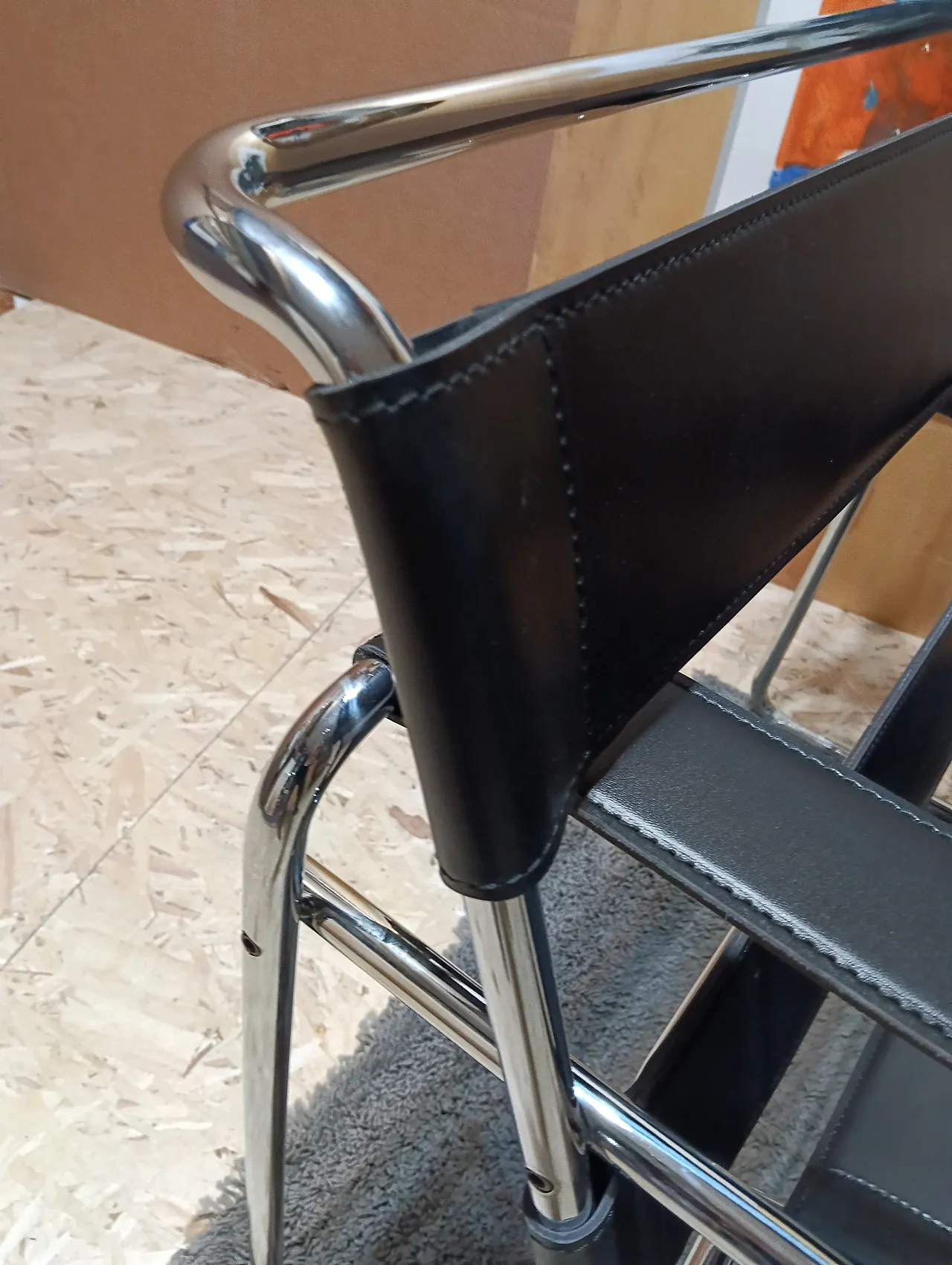 B3 Wassily armchair in black leather by Marcel Breuer for Knoll, 2000s 70