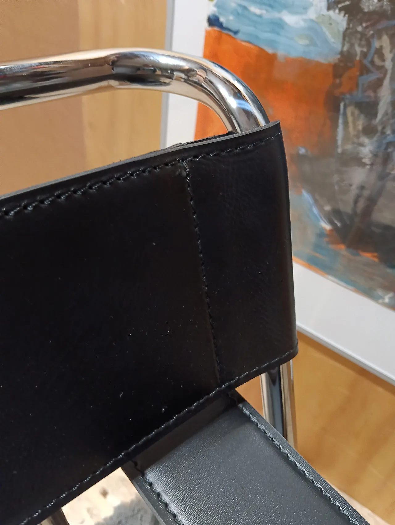 B3 Wassily armchair in black leather by Marcel Breuer for Knoll, 2000s 71