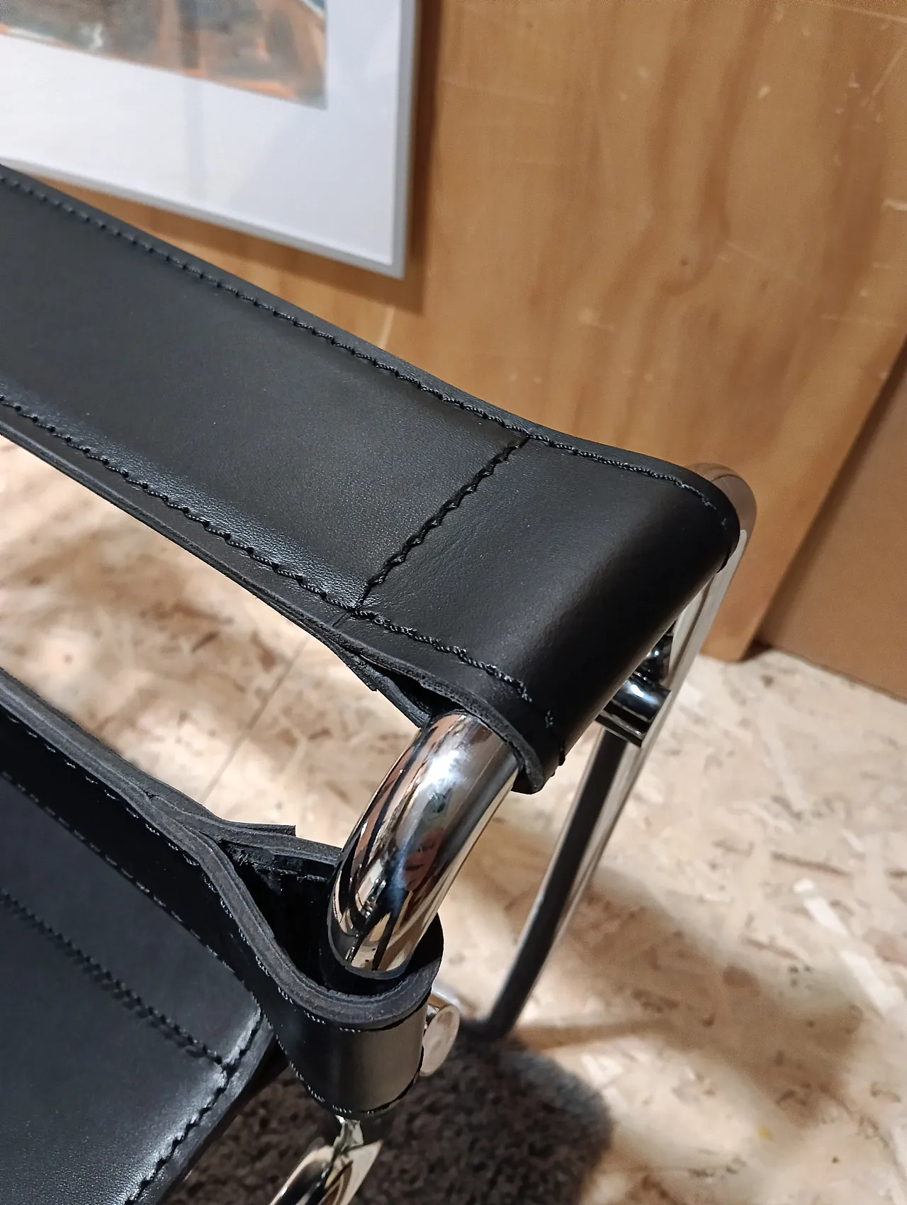 B3 Wassily armchair in black leather by Marcel Breuer for Knoll, 2000s 72