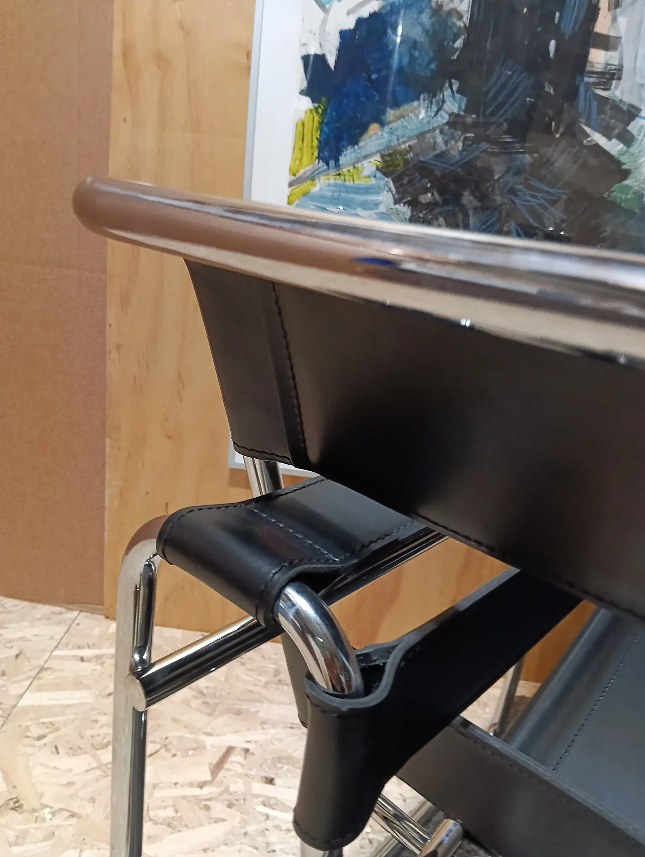 B3 Wassily armchair in black leather by Marcel Breuer for Knoll, 2000s 81