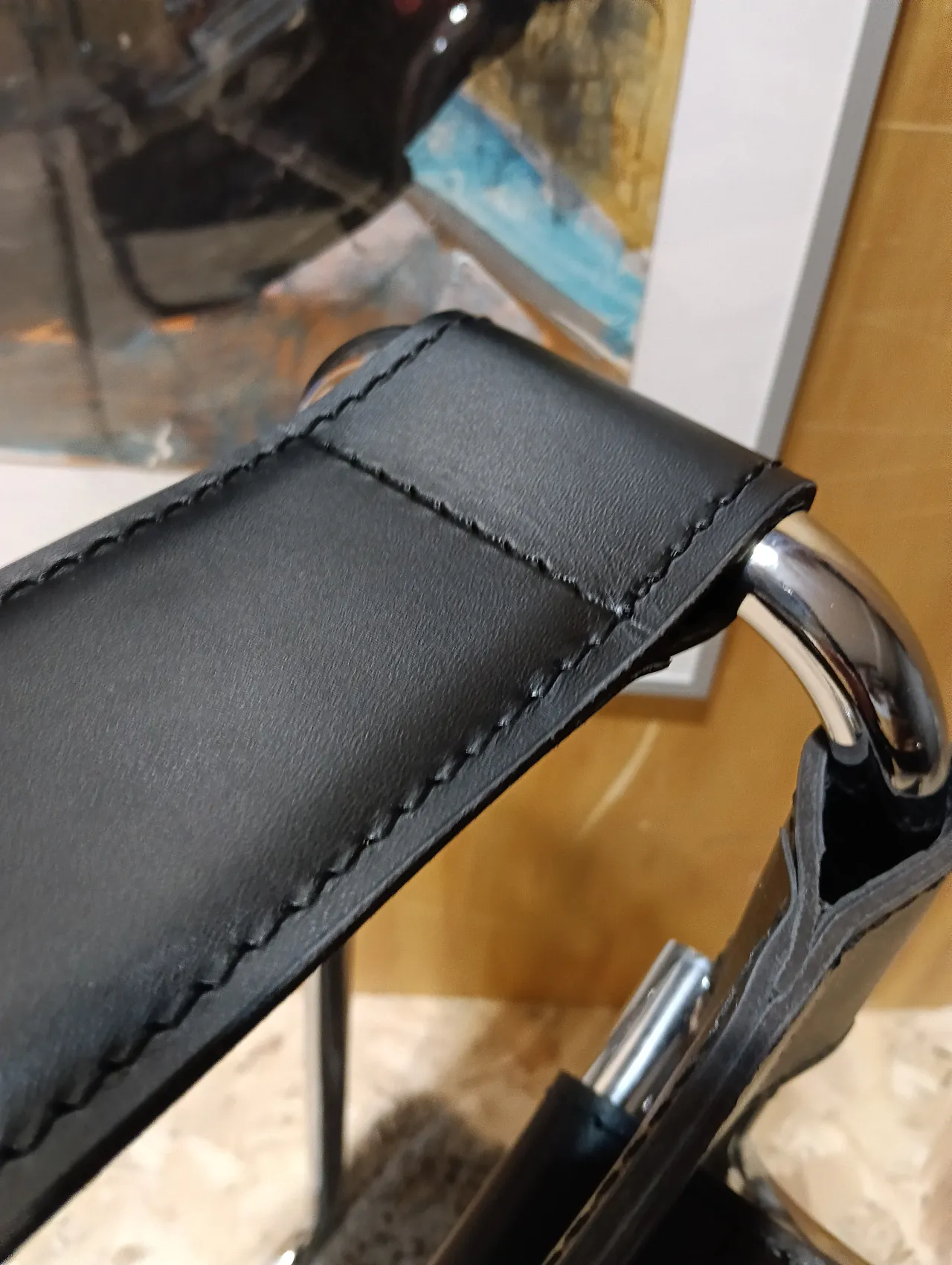 B3 Wassily armchair in black leather by Marcel Breuer for Knoll, 2000s 85