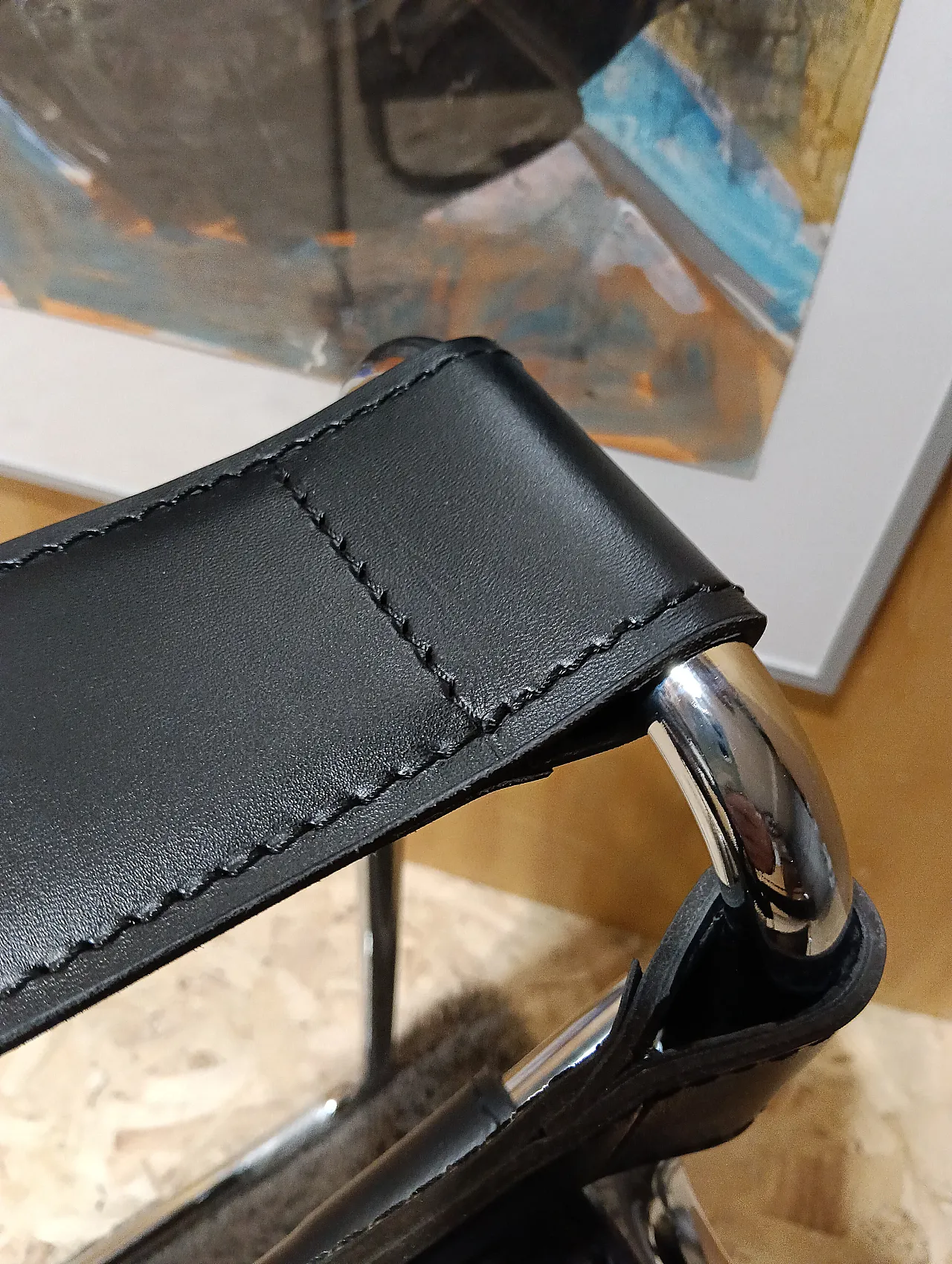 B3 Wassily armchair in black leather by Marcel Breuer for Knoll, 2000s 86