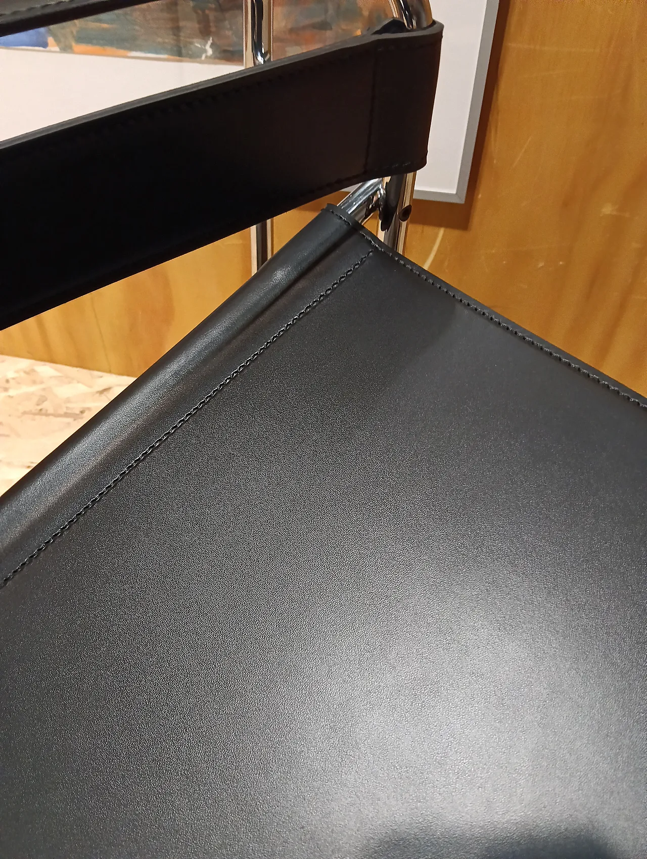 B3 Wassily armchair in black leather by Marcel Breuer for Knoll, 2000s 88