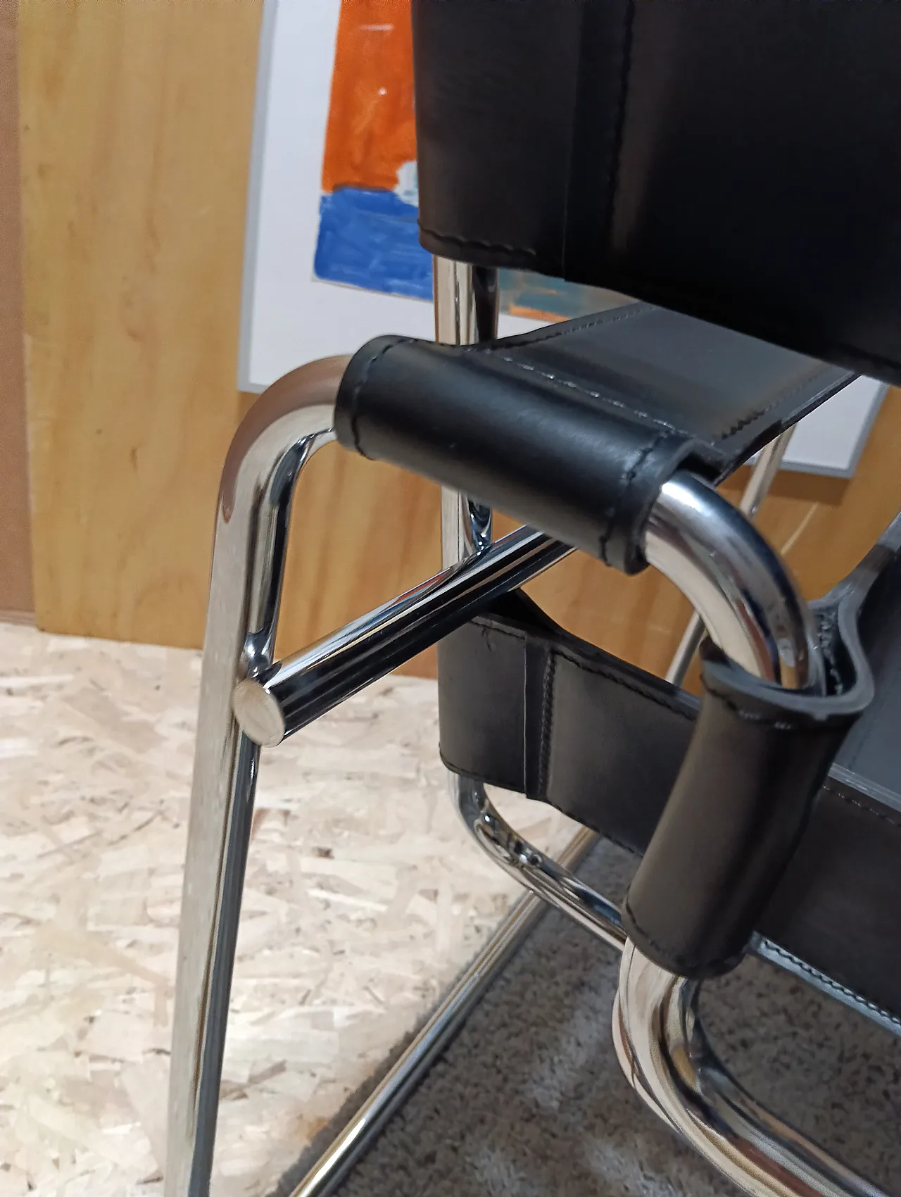 B3 Wassily armchair in black leather by Marcel Breuer for Knoll, 2000s 92