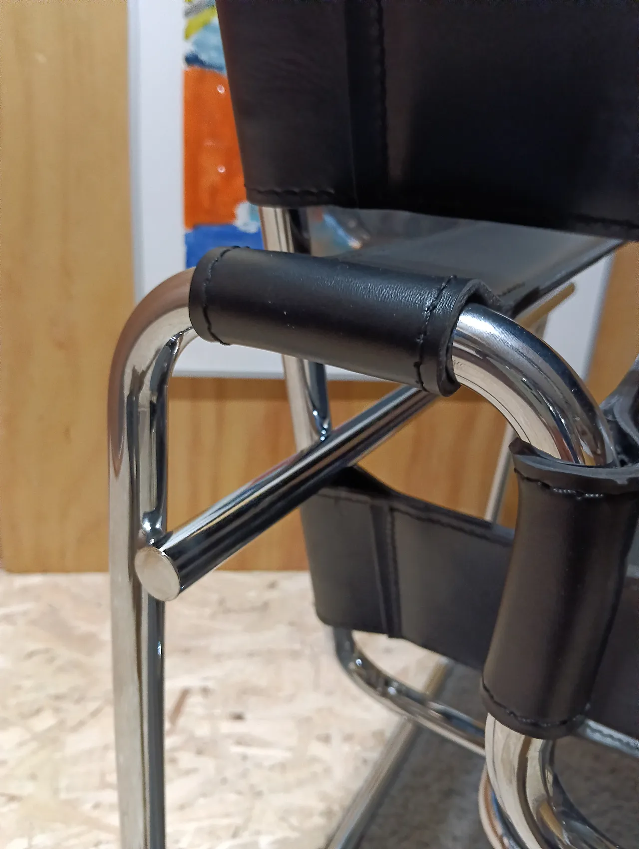 B3 Wassily armchair in black leather by Marcel Breuer for Knoll, 2000s 94