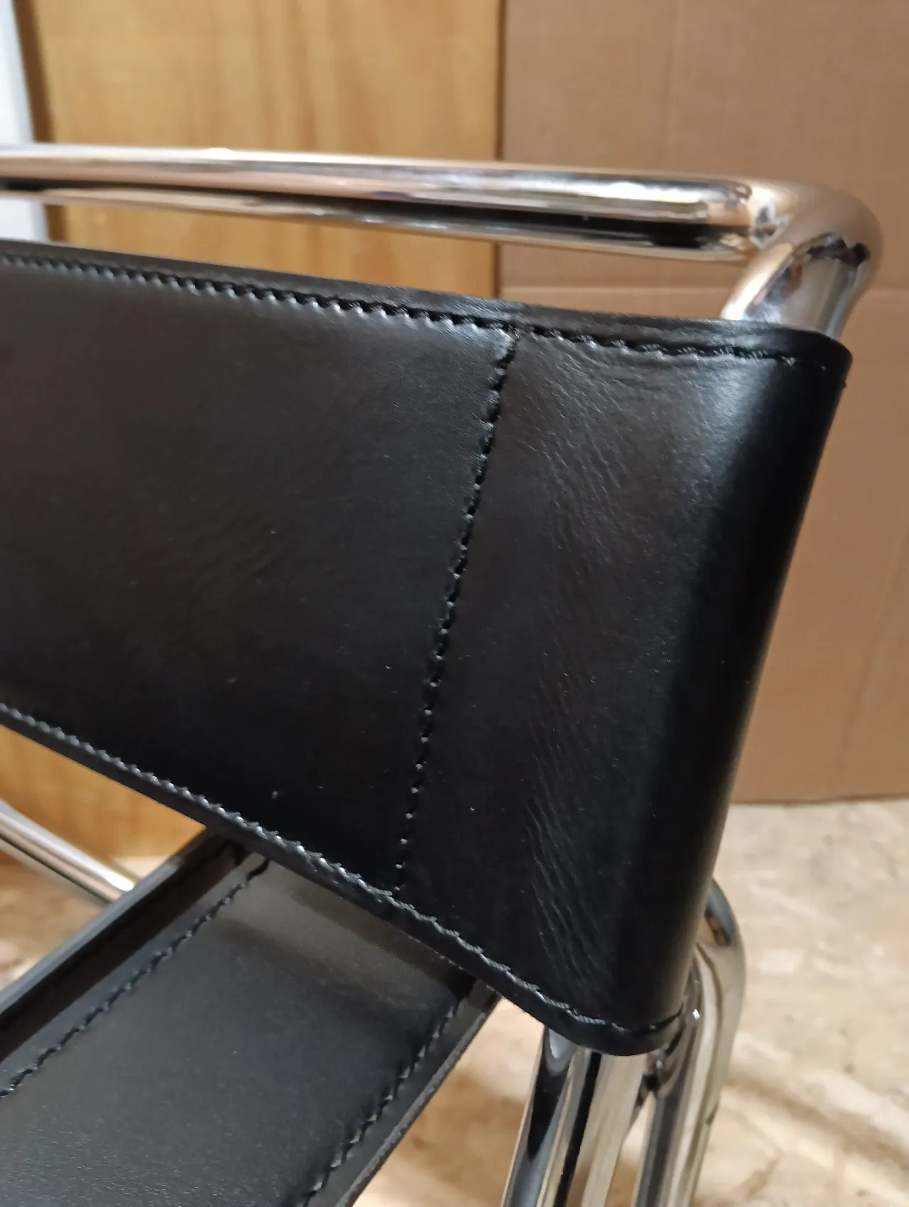 B3 Wassily armchair in black leather by Marcel Breuer for Knoll, 2000s 104