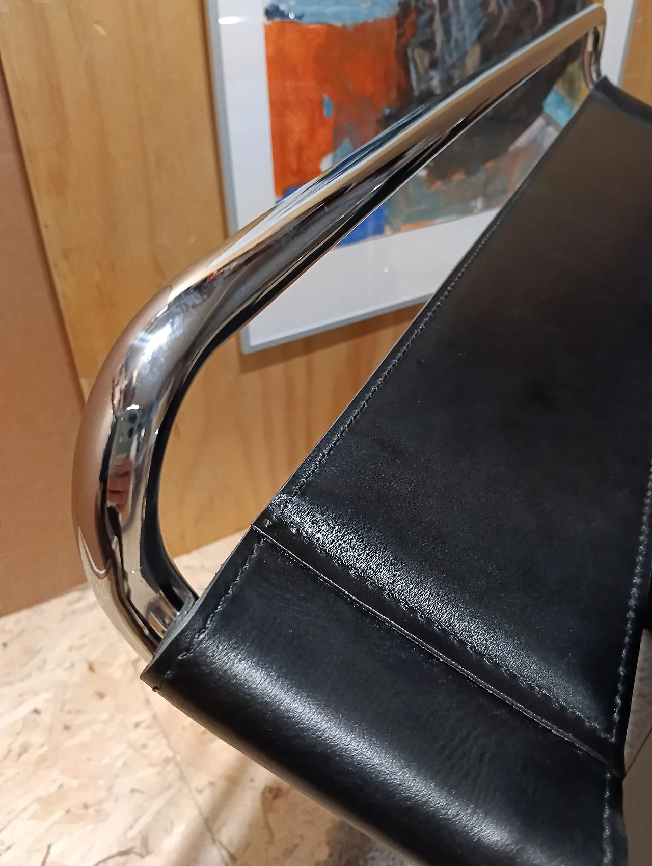 B3 Wassily armchair in black leather by Marcel Breuer for Knoll, 2000s 138