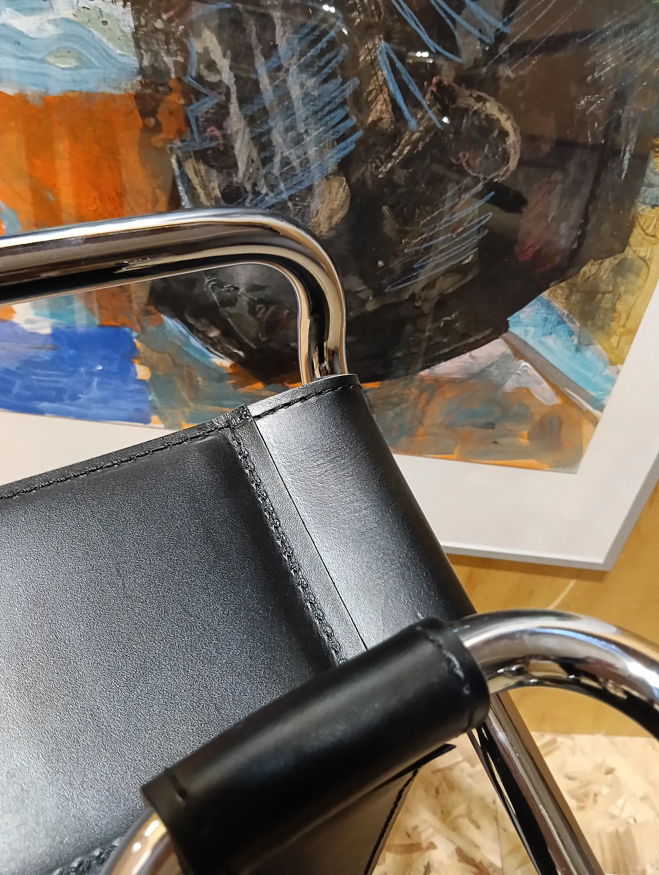 B3 Wassily armchair in black leather by Marcel Breuer for Knoll, 2000s 142