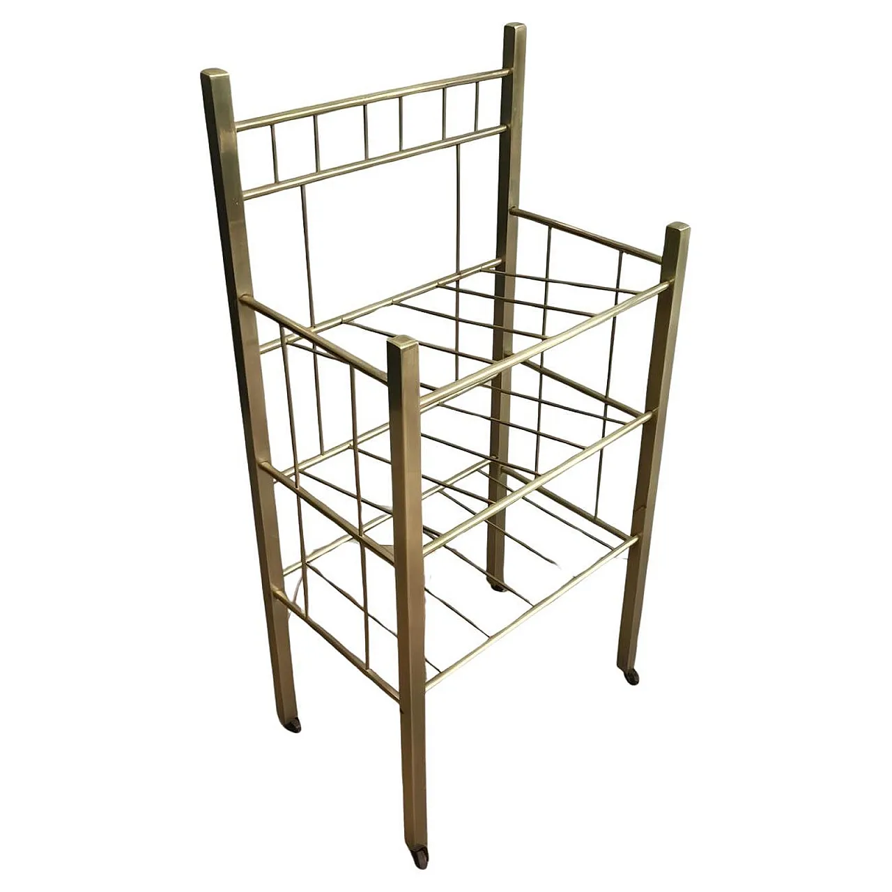 Brass Magazine Rack, French, circa 1900 1